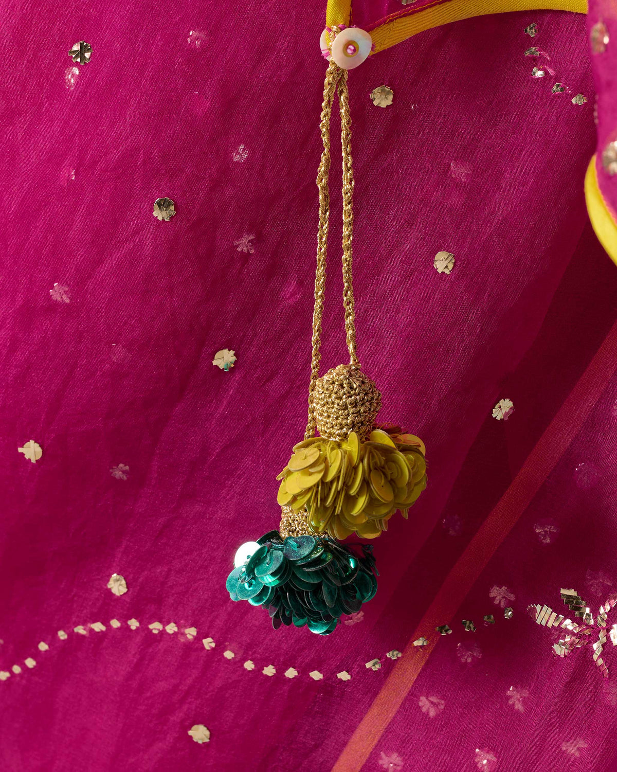 Milan Sari - Embroidered Mukaish Silk Organza