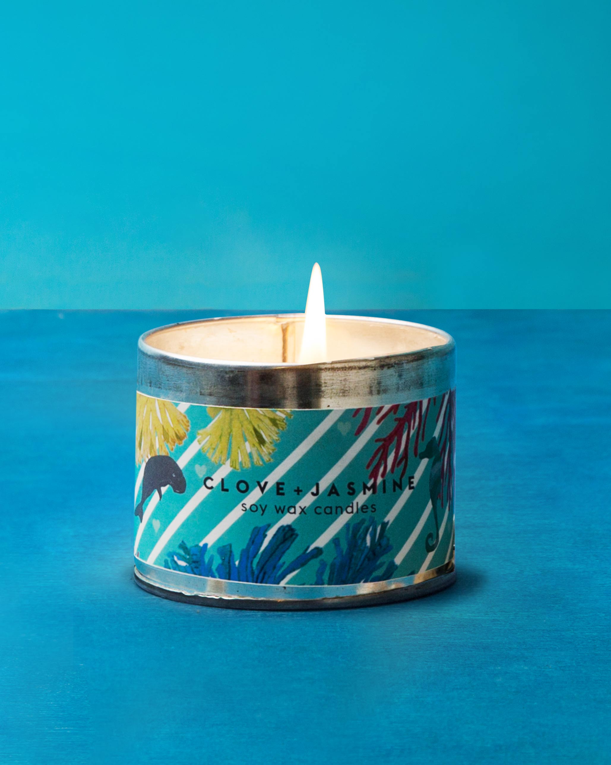 Lighthouse Tin Candle