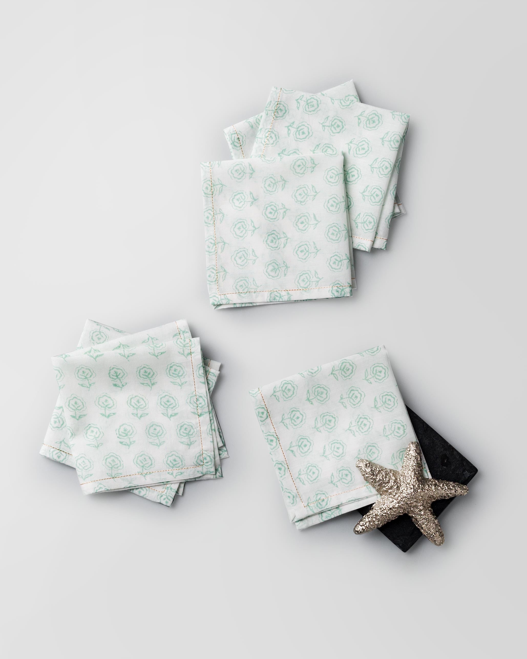 Hana Cocktail Napkins (Set of 6) - Jade