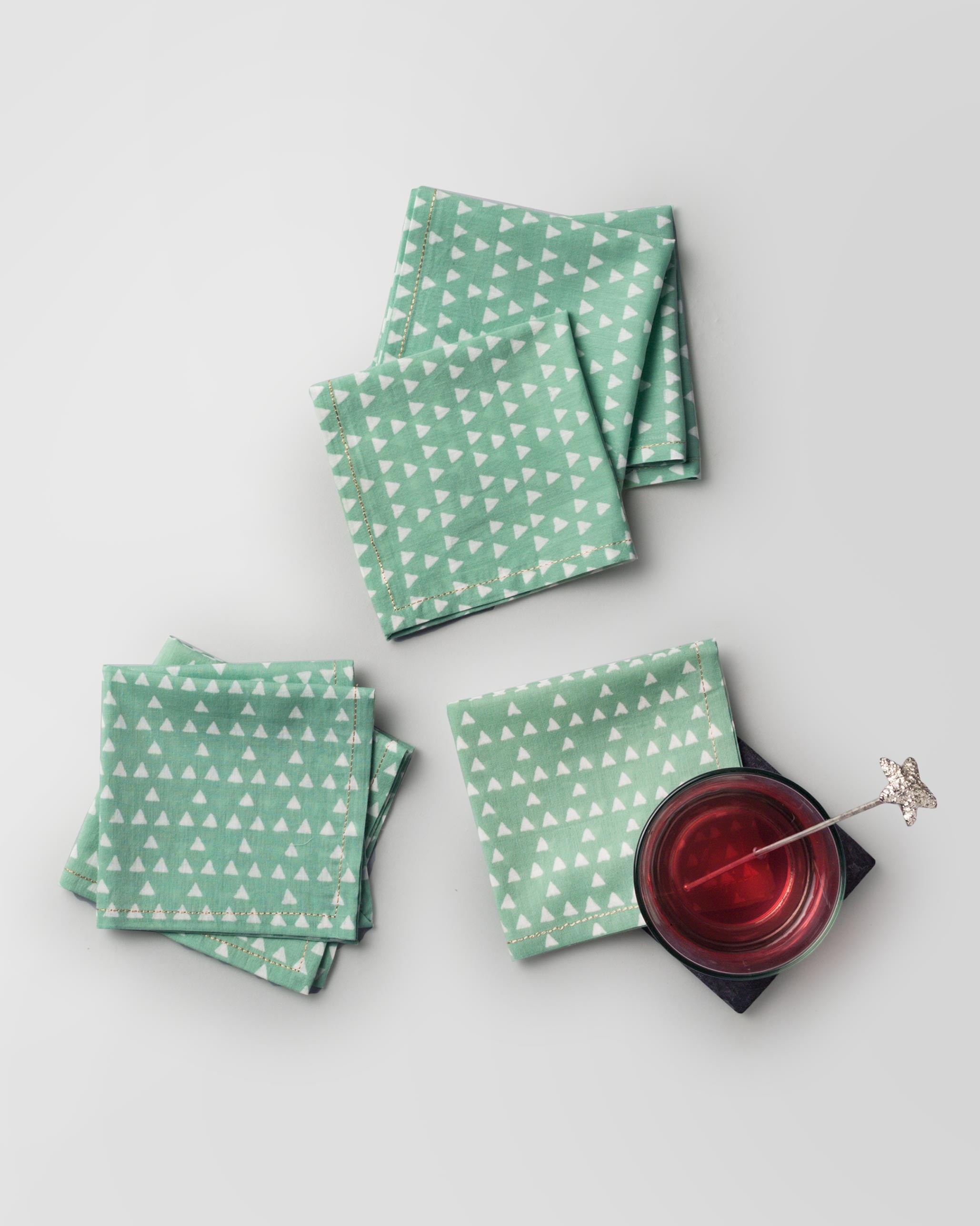 Zan Cocktail Napkins (Set of 6) - Jade