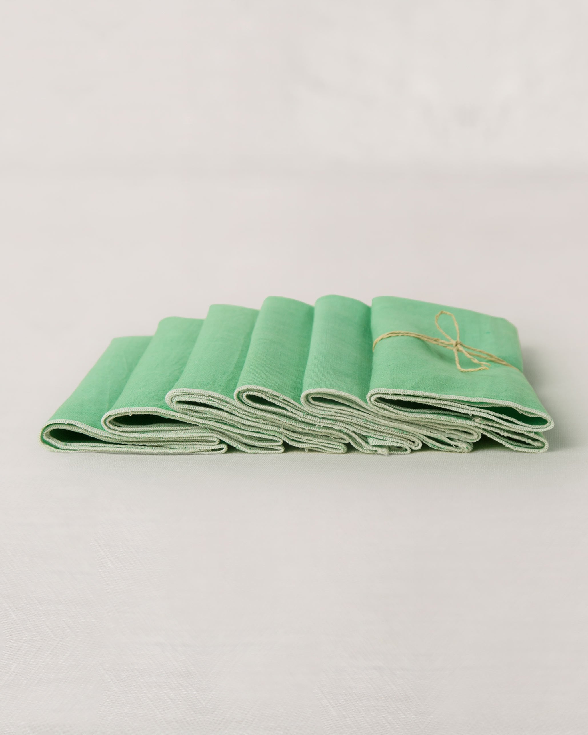 Verandah Cocktail Napkins (Set of 6) - Aqua & Charcoal