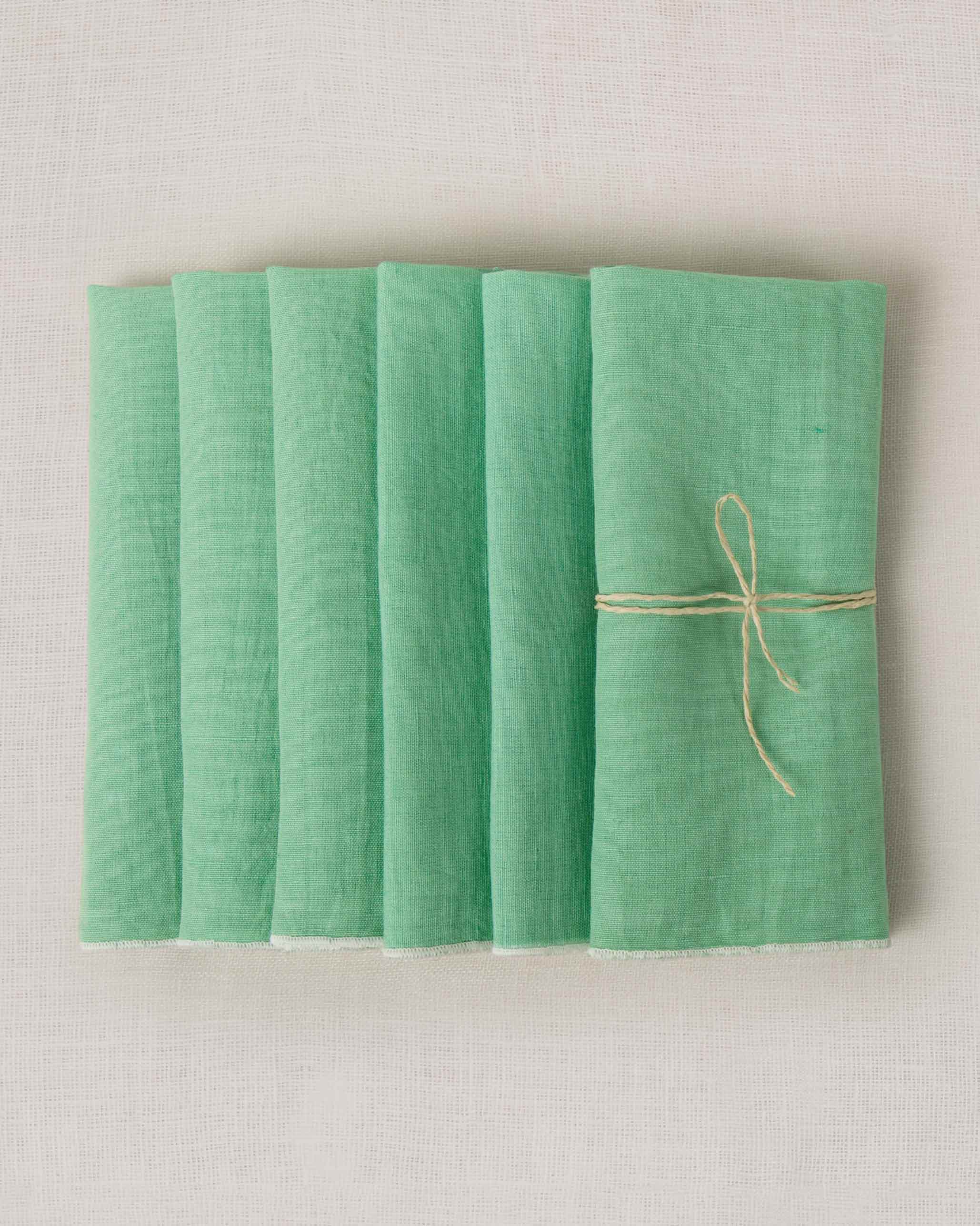 Verandah Cocktail Napkins (Set of 6) - Aqua & Charcoal