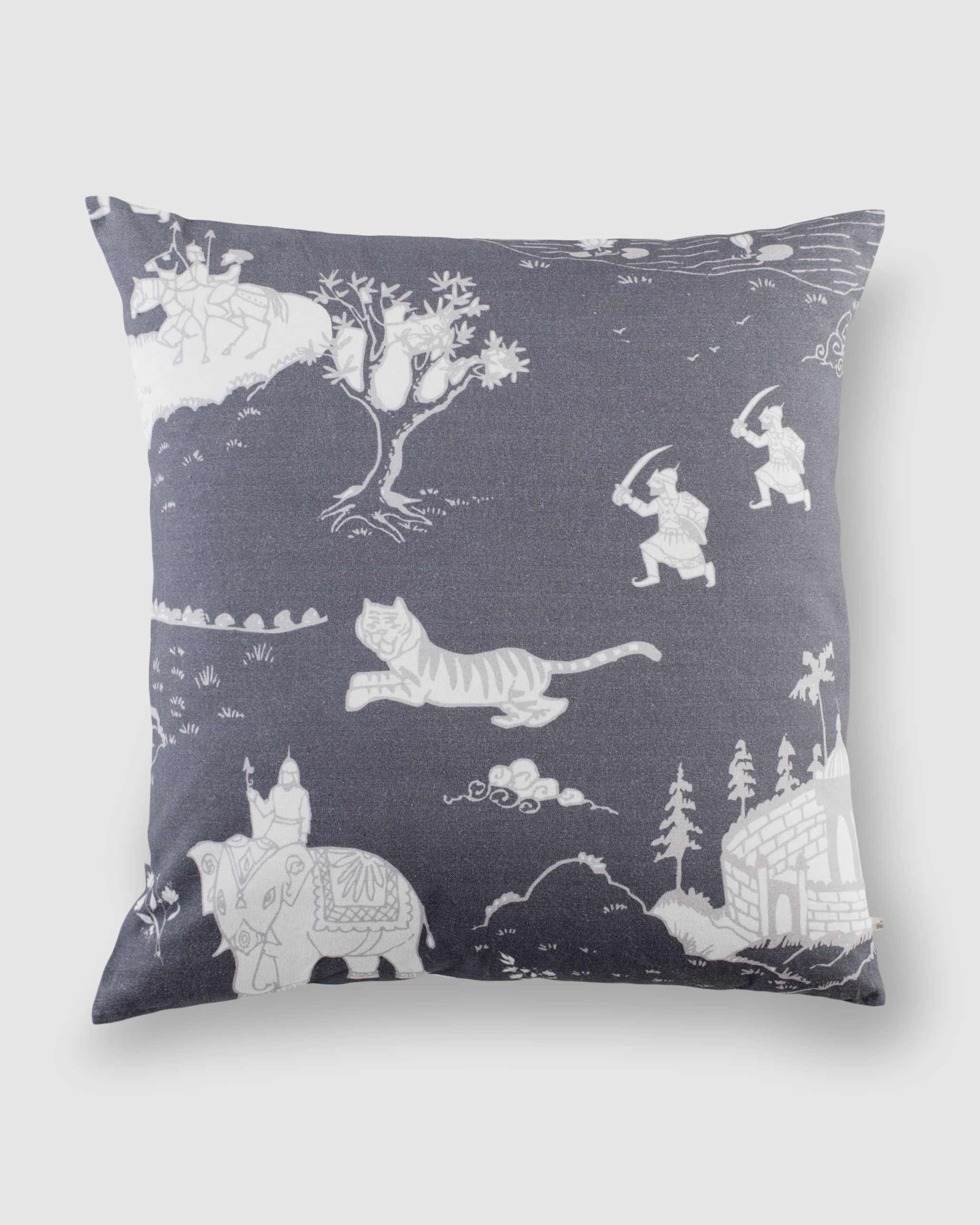 Pazhani Cushion Cover - Charcoal