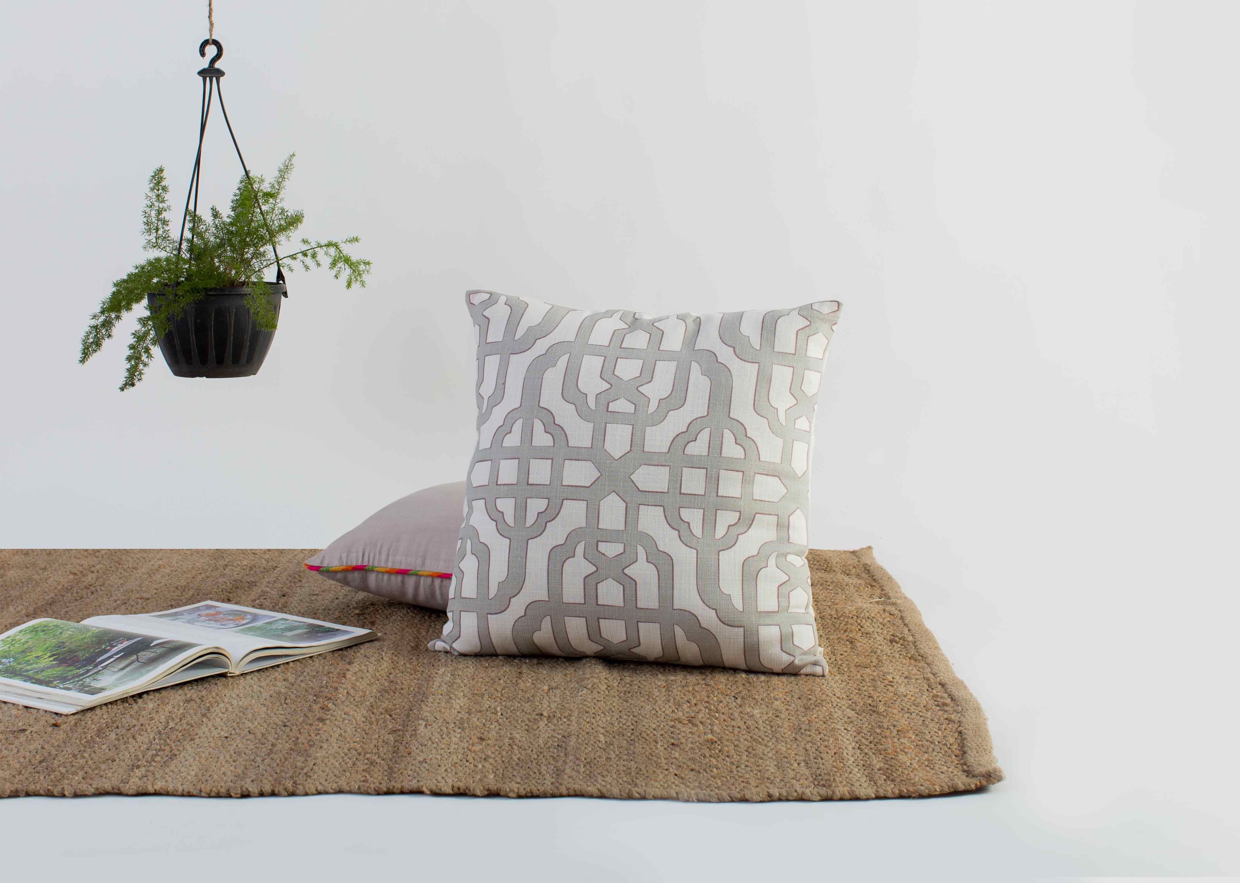 Trellis Cushion Cover - Dark Taupe