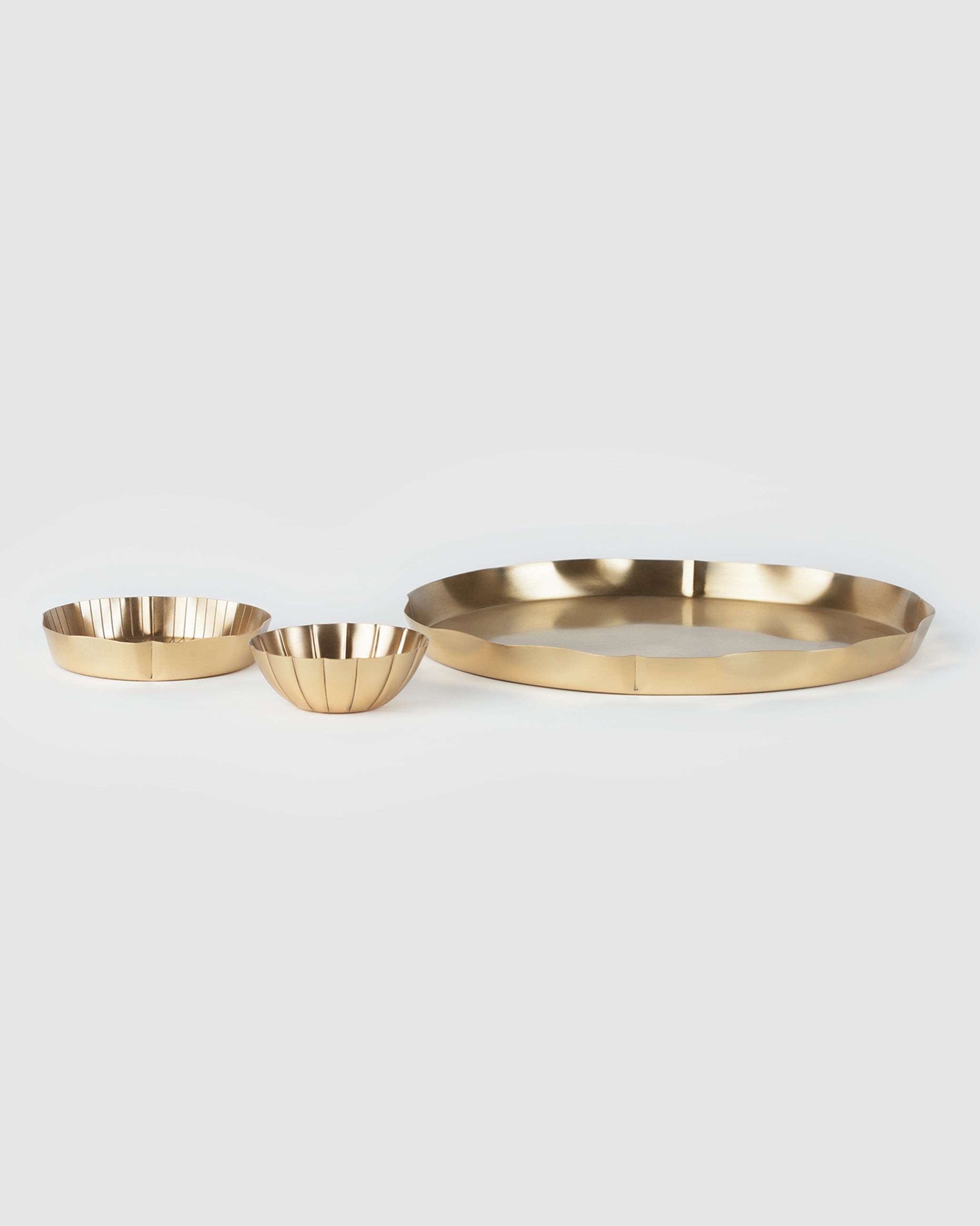 Lotus Leaf Brass Dessert Plate