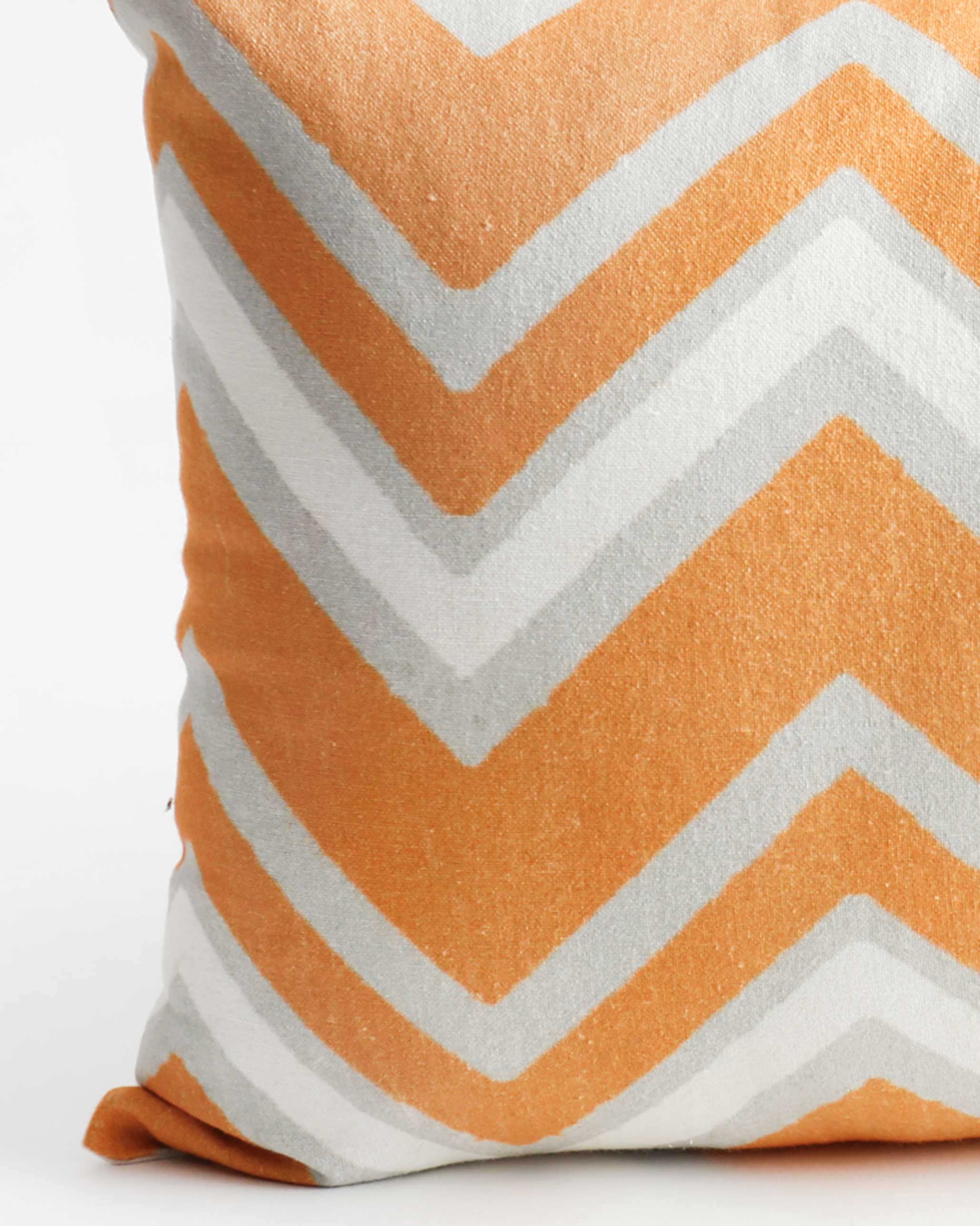 Mahe Chevron Pillow Cover -Tangerine