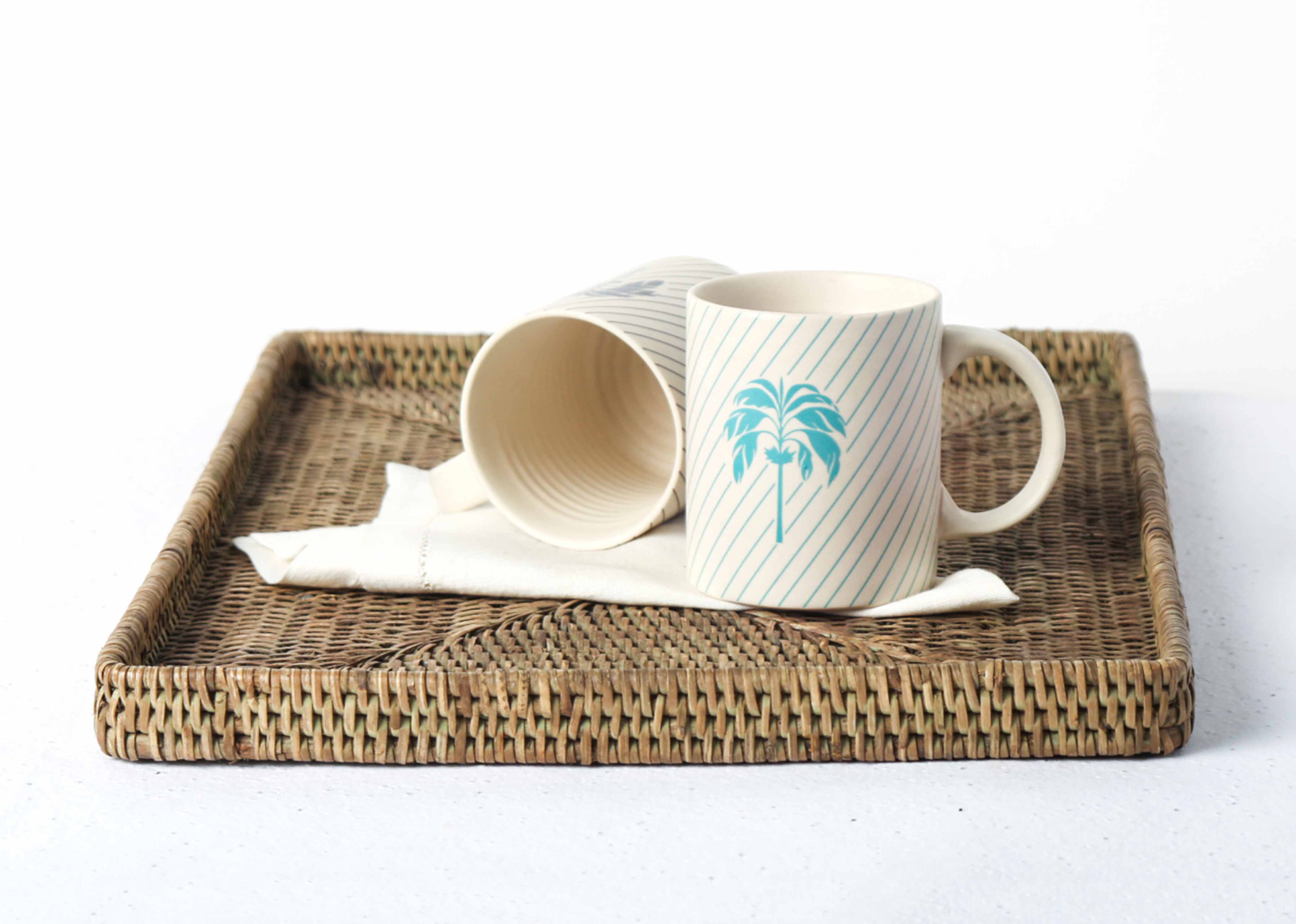 Palm Mug - Aqua