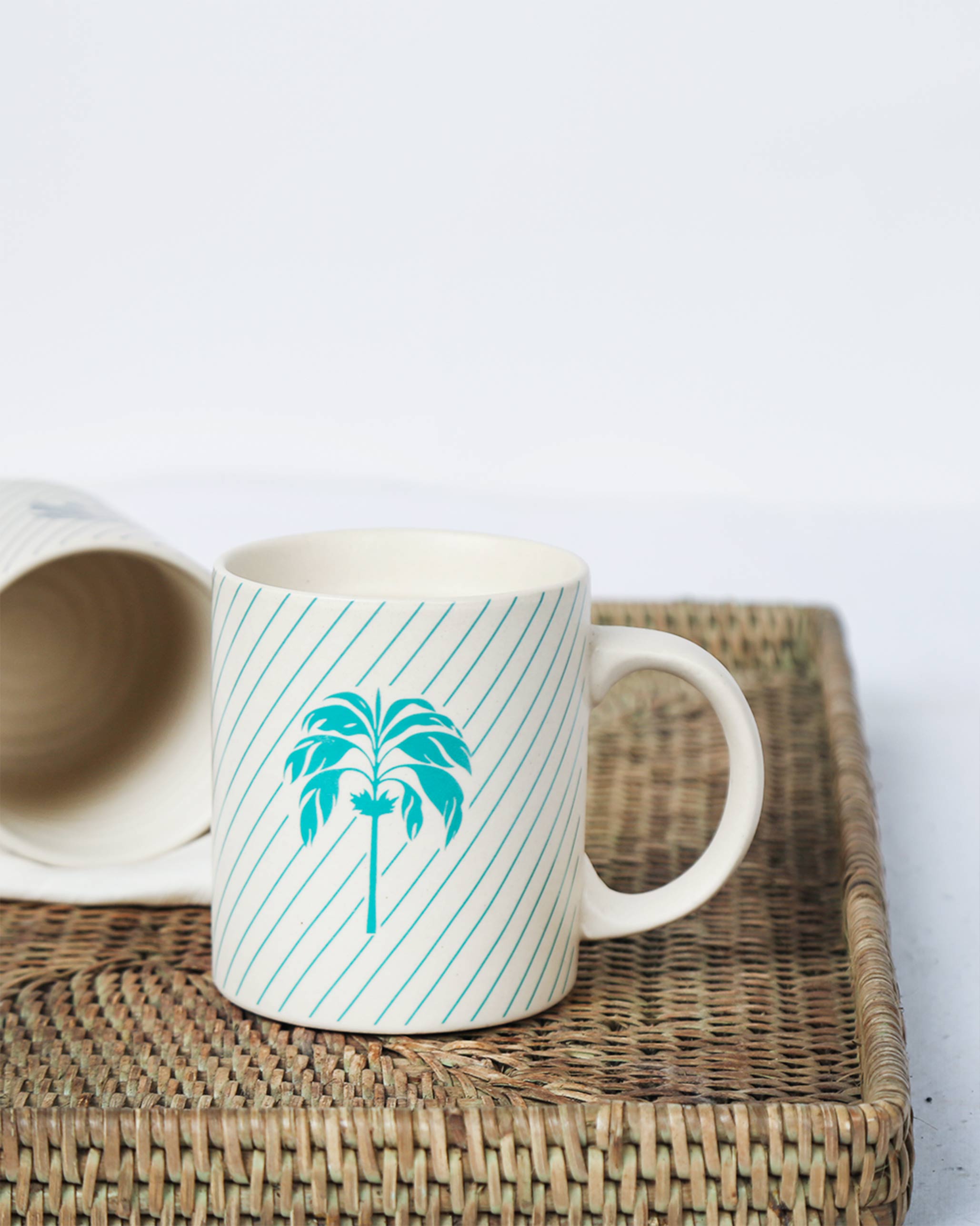 Palm Mug - Aqua