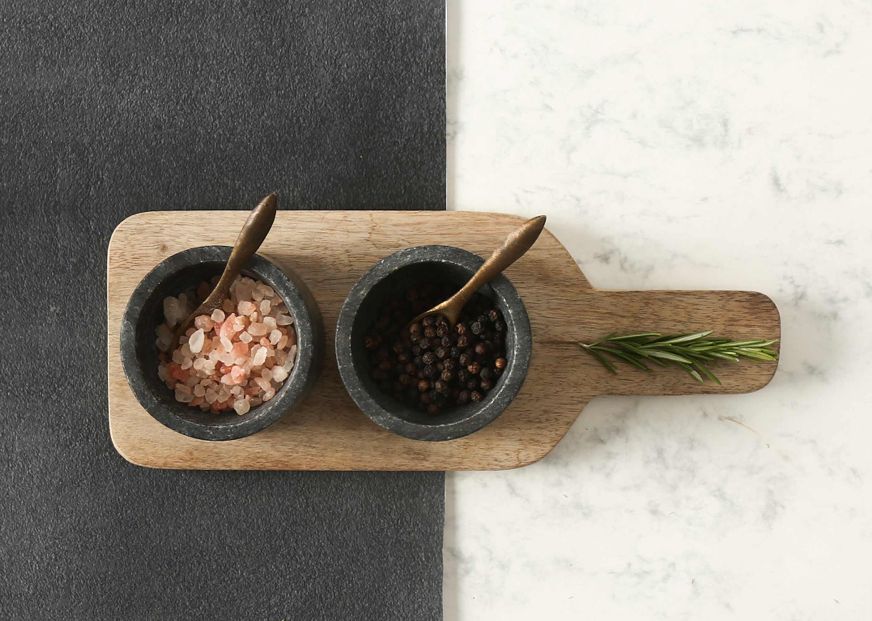 Slate Pinch Pot Set with Tray & Spoons