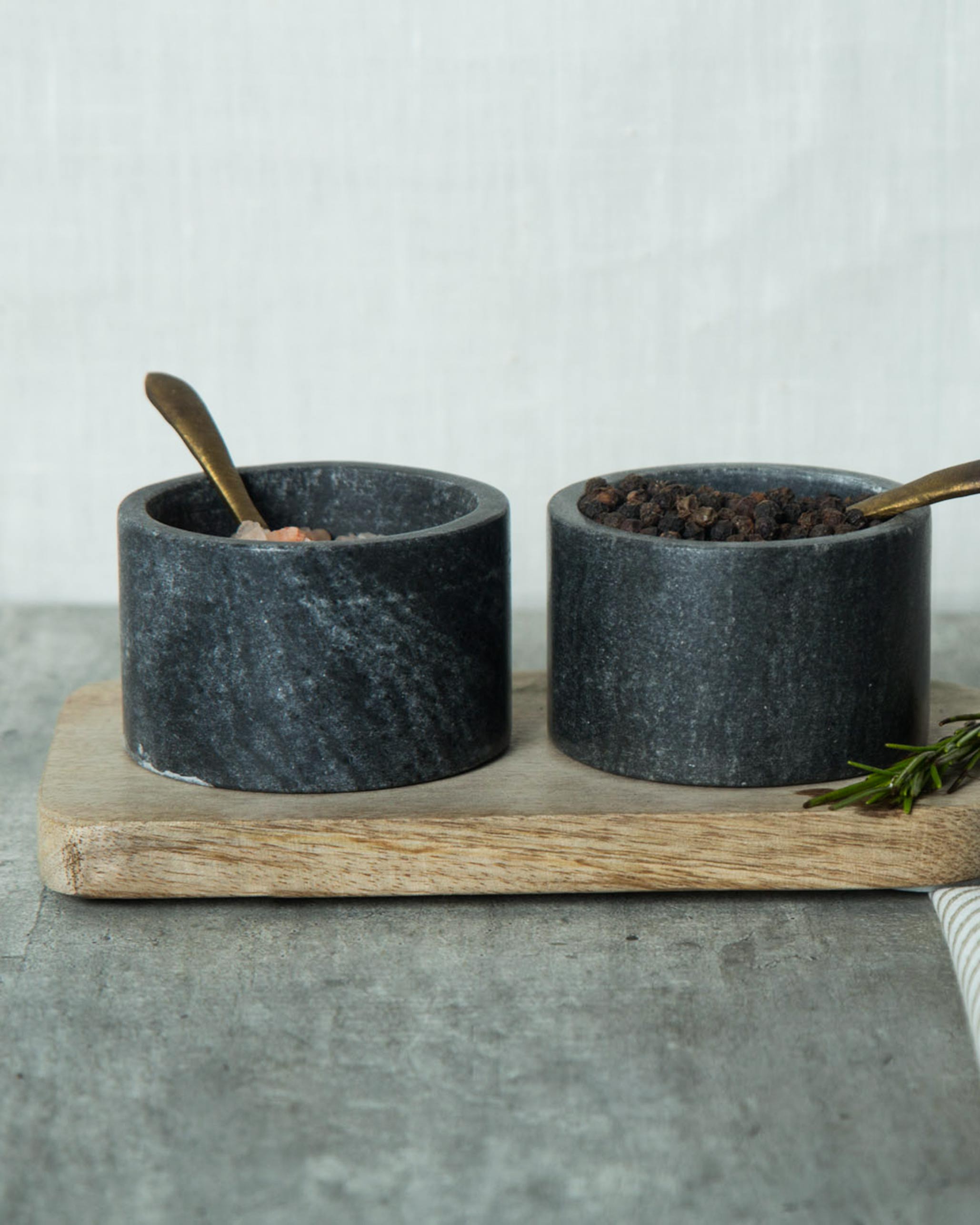 Slate Pinch Pot Set with Tray & Spoons