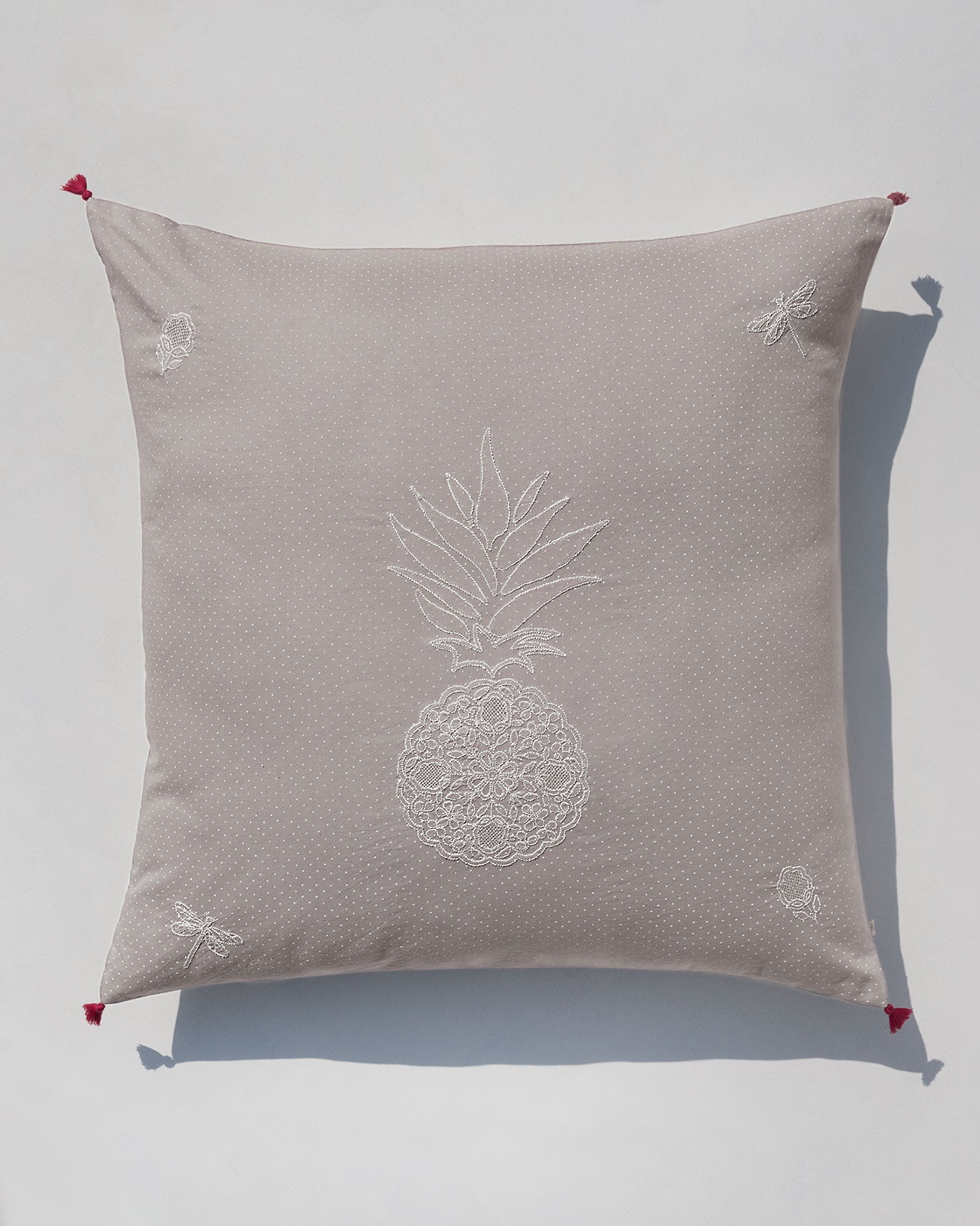 Pineapple Euro Sham Cover - Grey