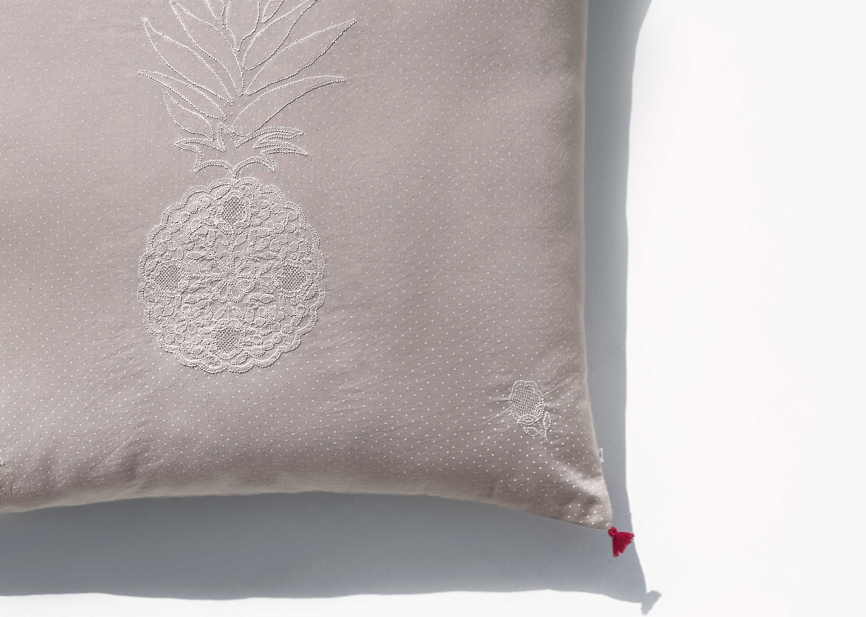 Pineapple Euro Sham Cover - Grey