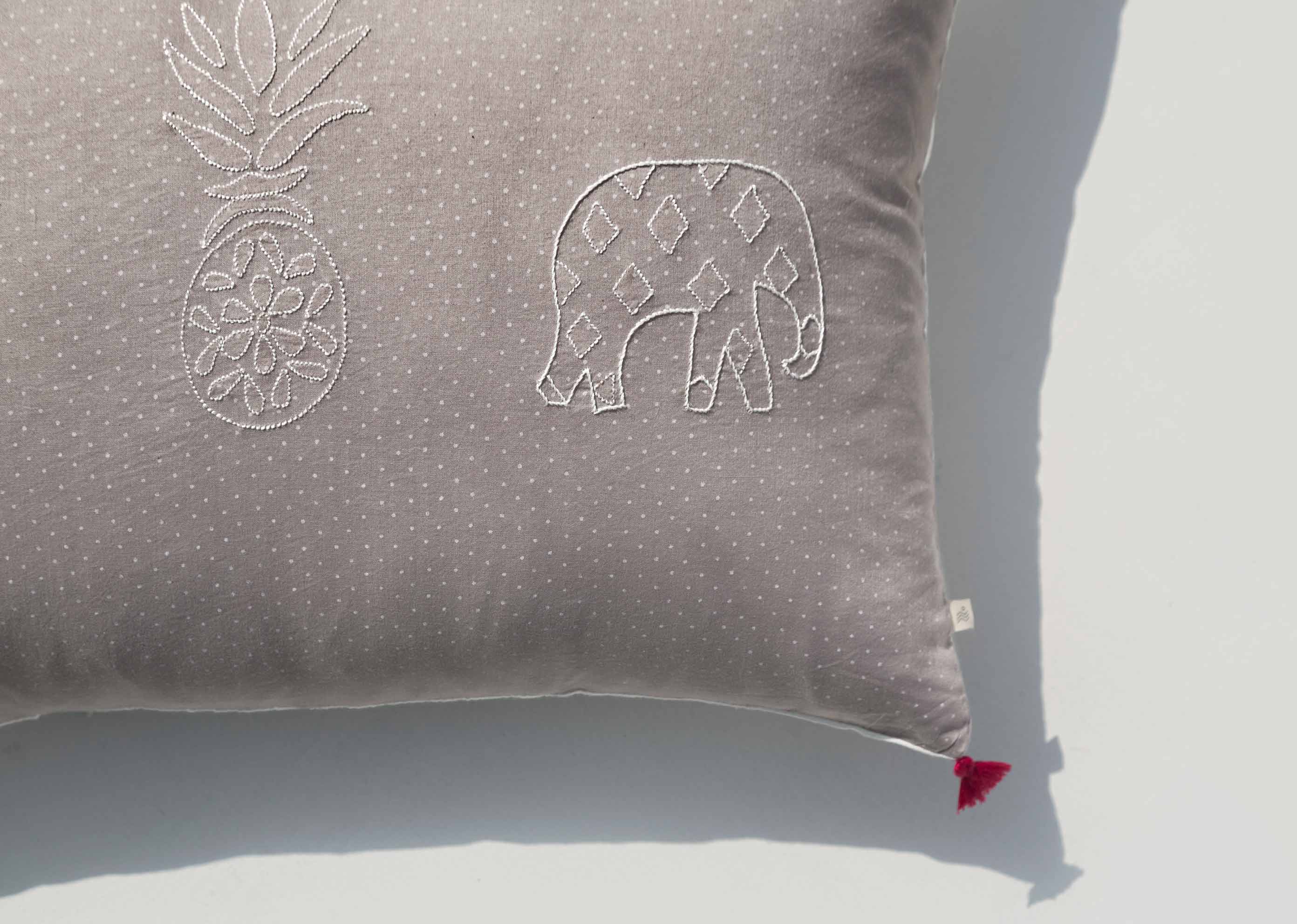 Pineapple Pillow Cover - Grey