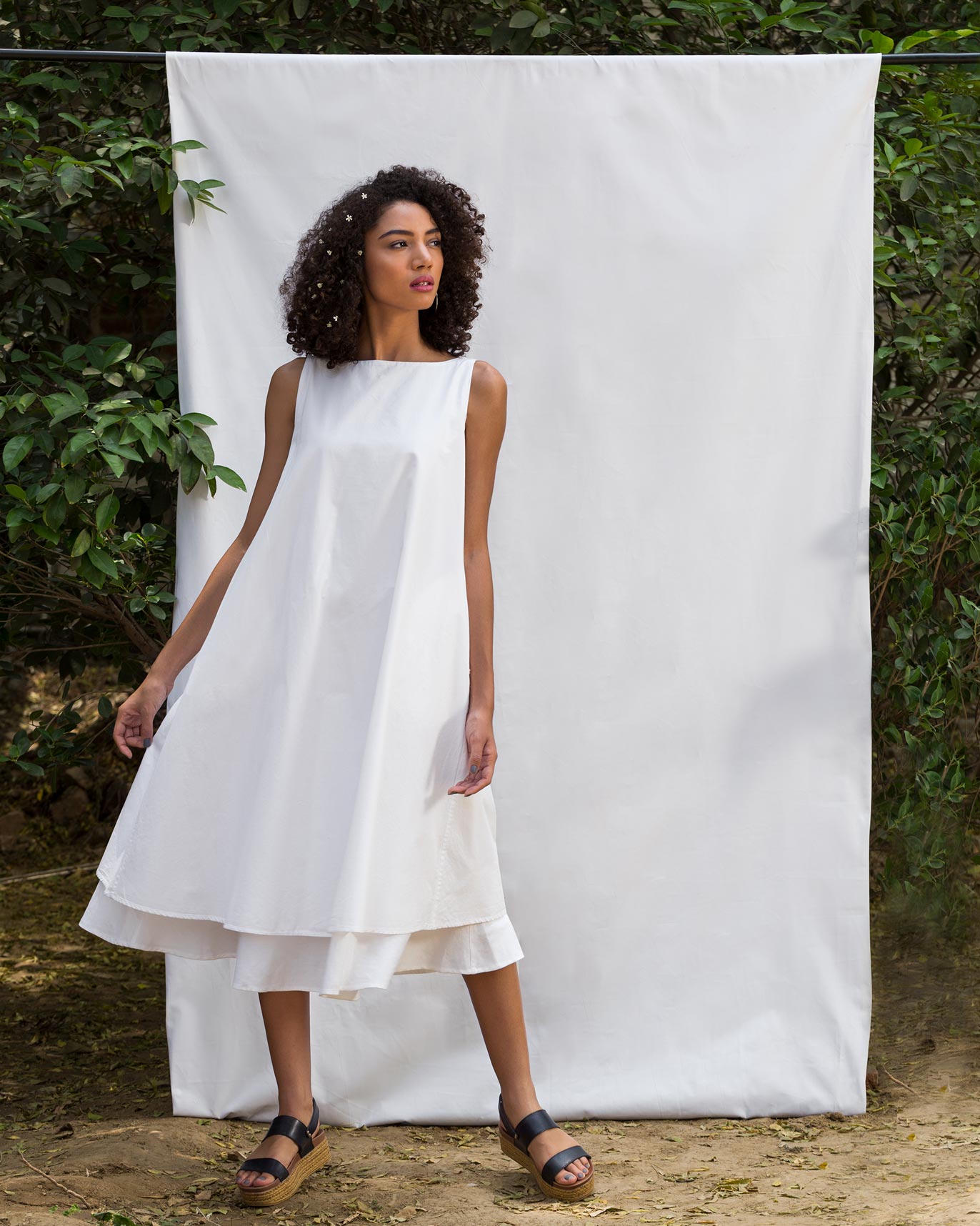 Double Layer Dress - White