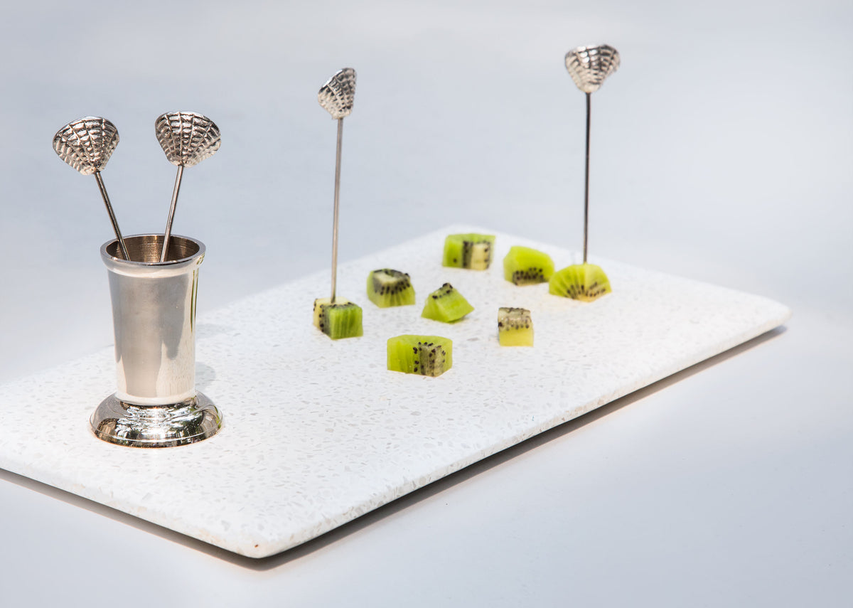 Sea Shells Fruit Pick With Stand