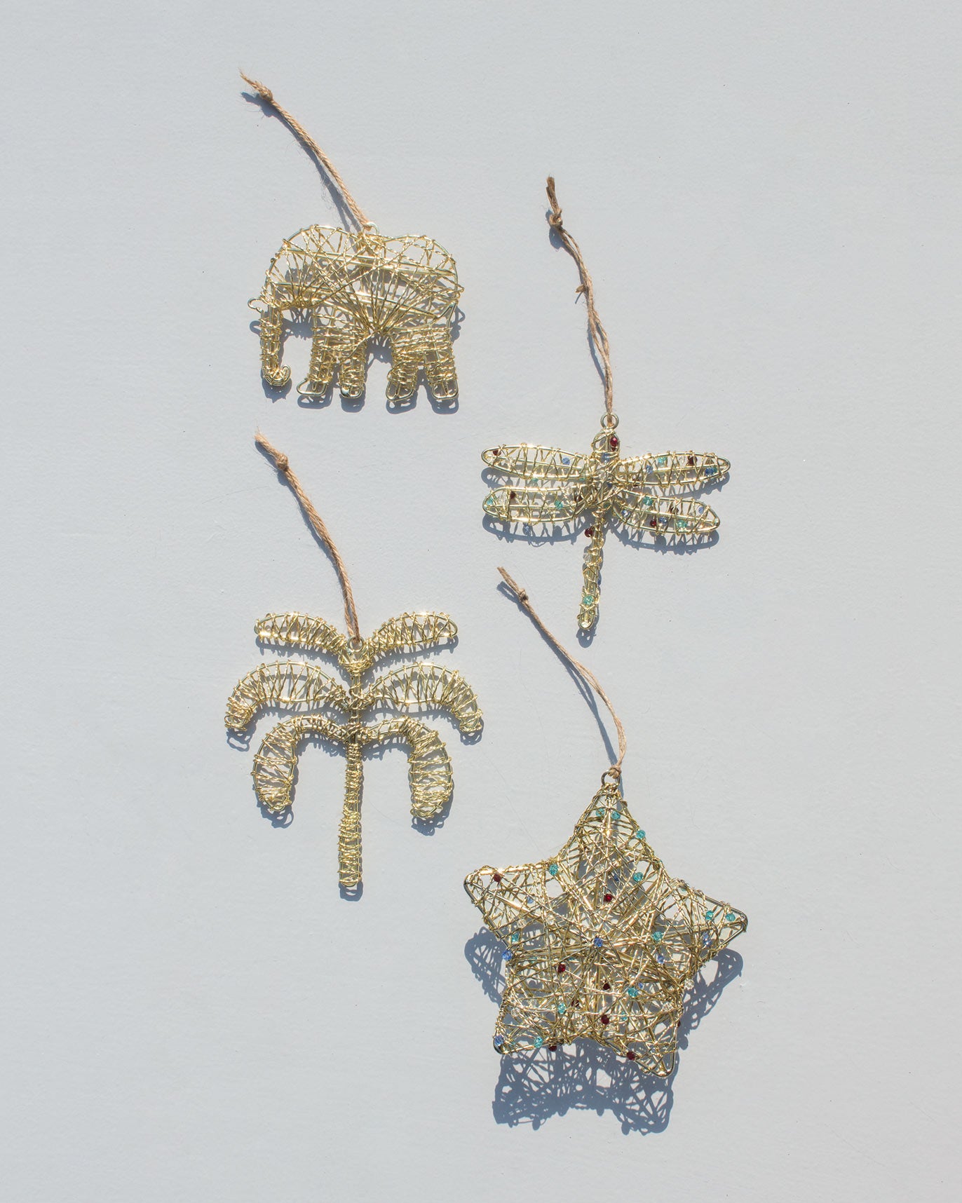 Gold Christmas Ornament Set