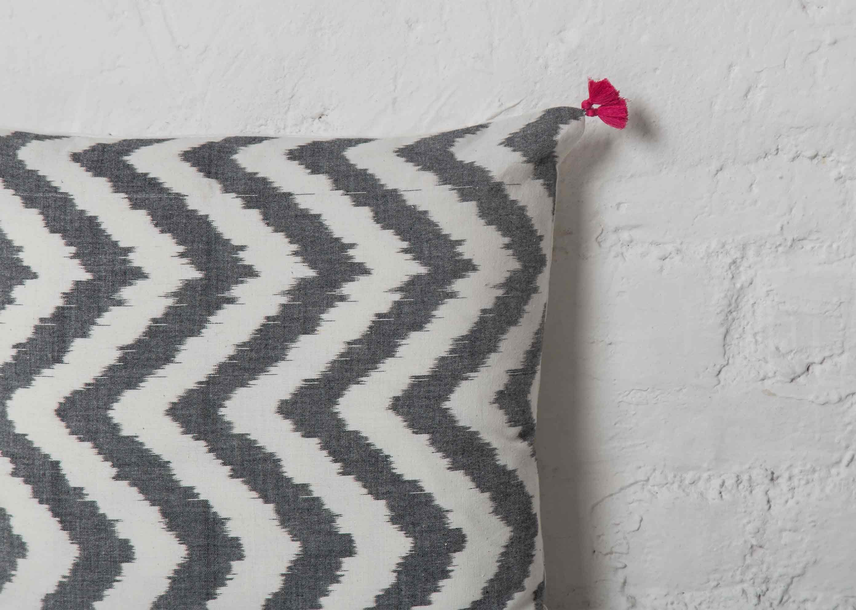 Ikat Chevron Pillow Cover