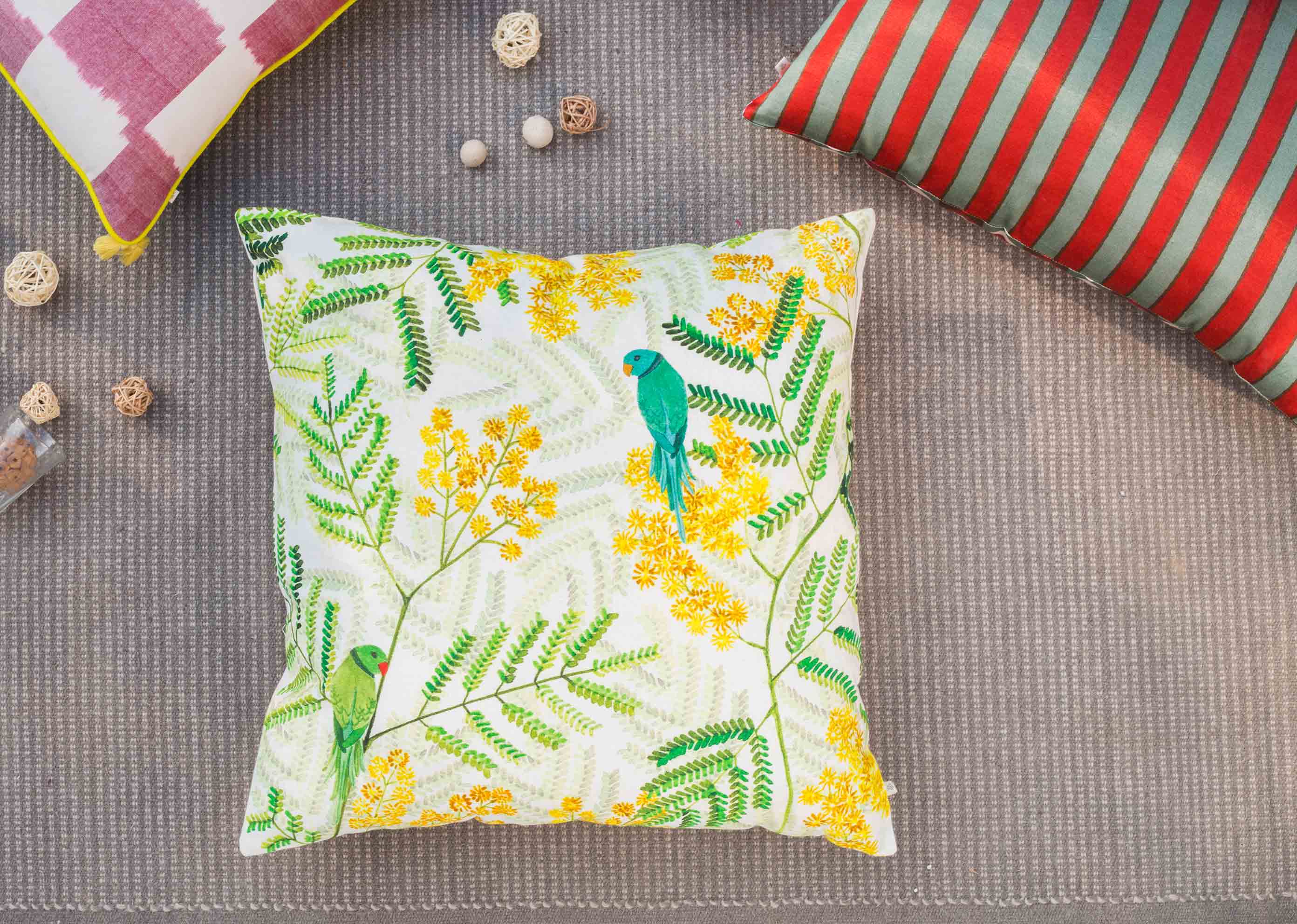 Parrot Babul Cushion Cover