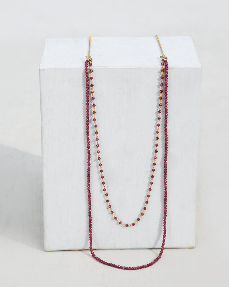 Layered Garnet Necklace