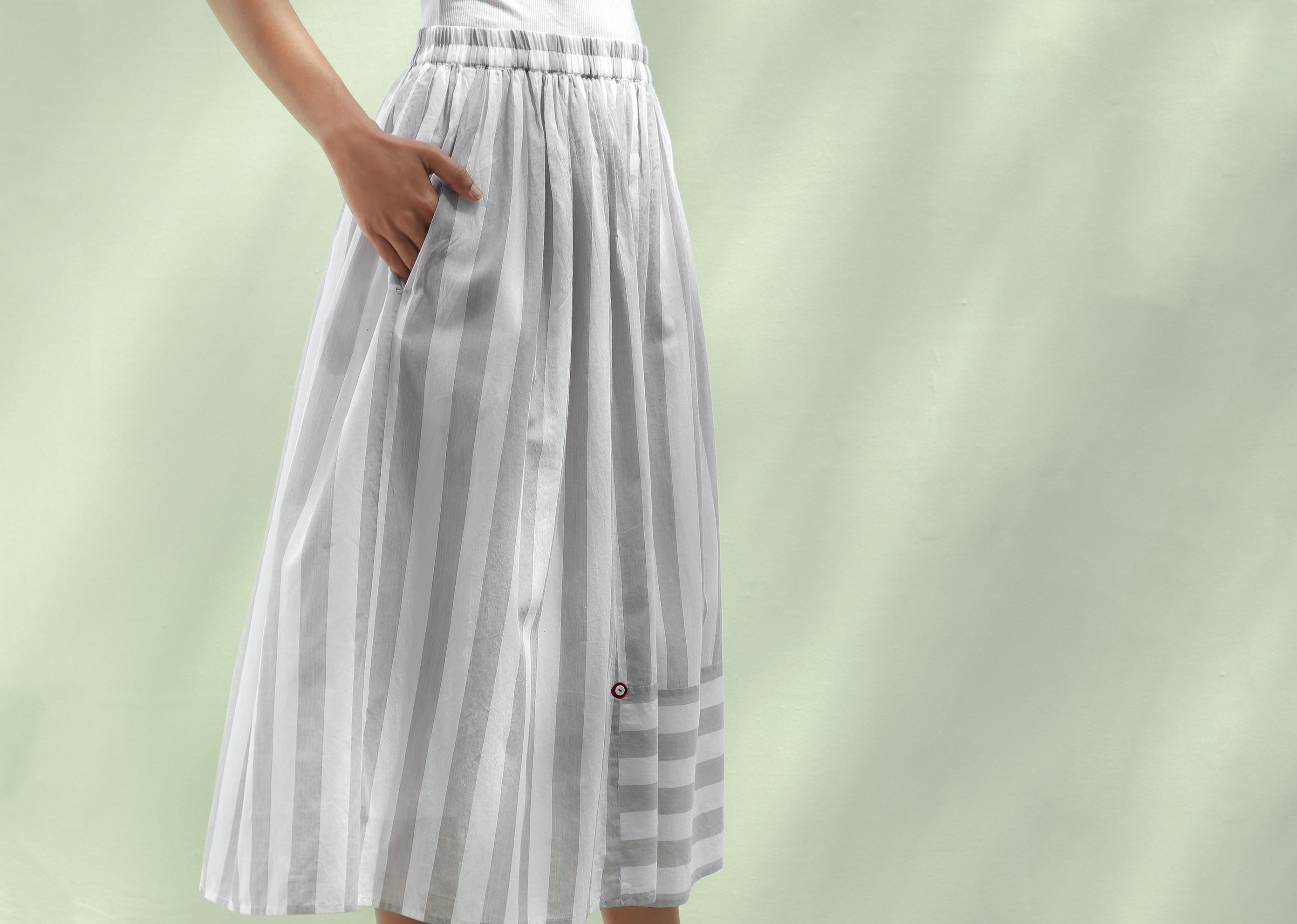 Panel Stripe Skirt