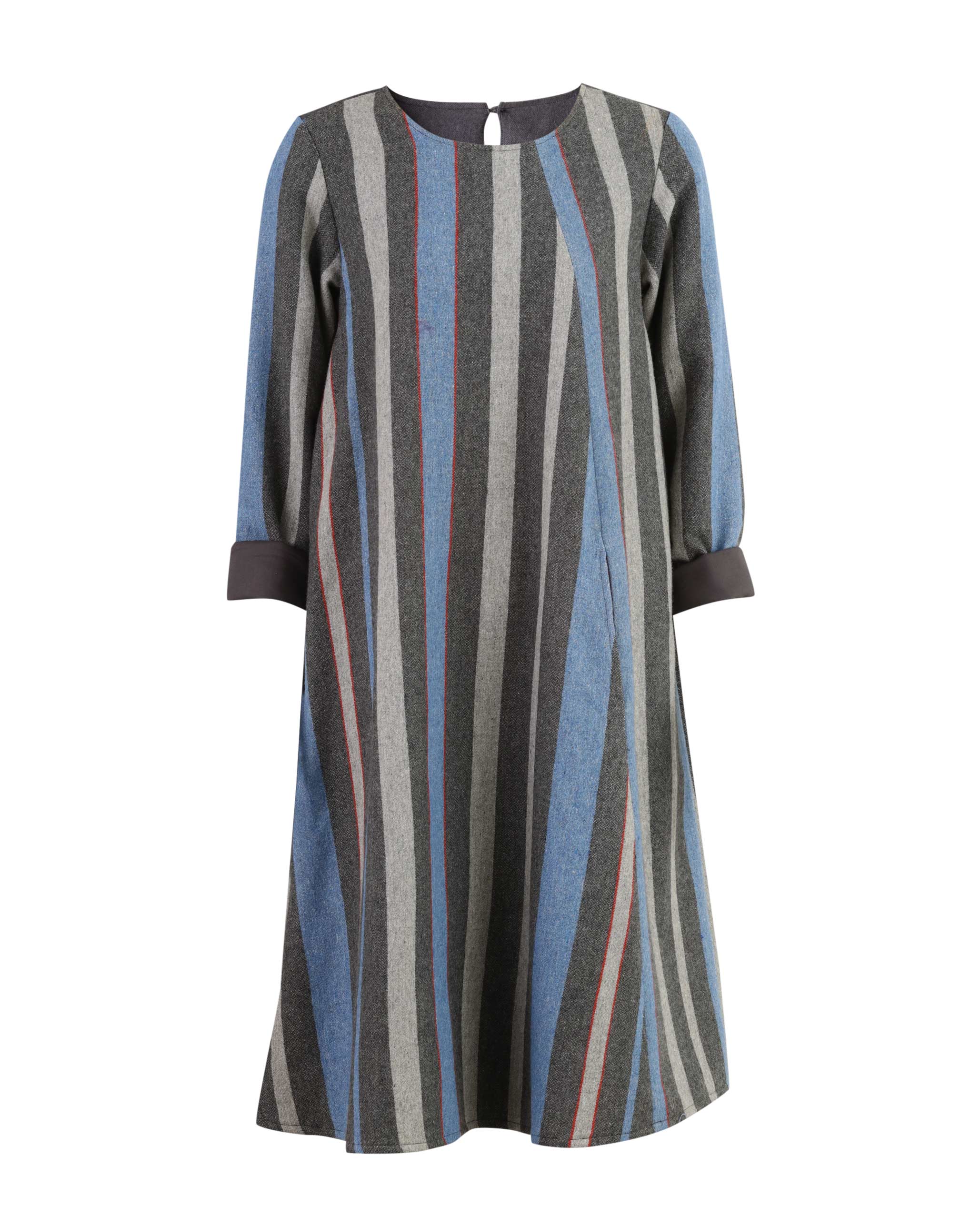 Round Neck Stripe Dress