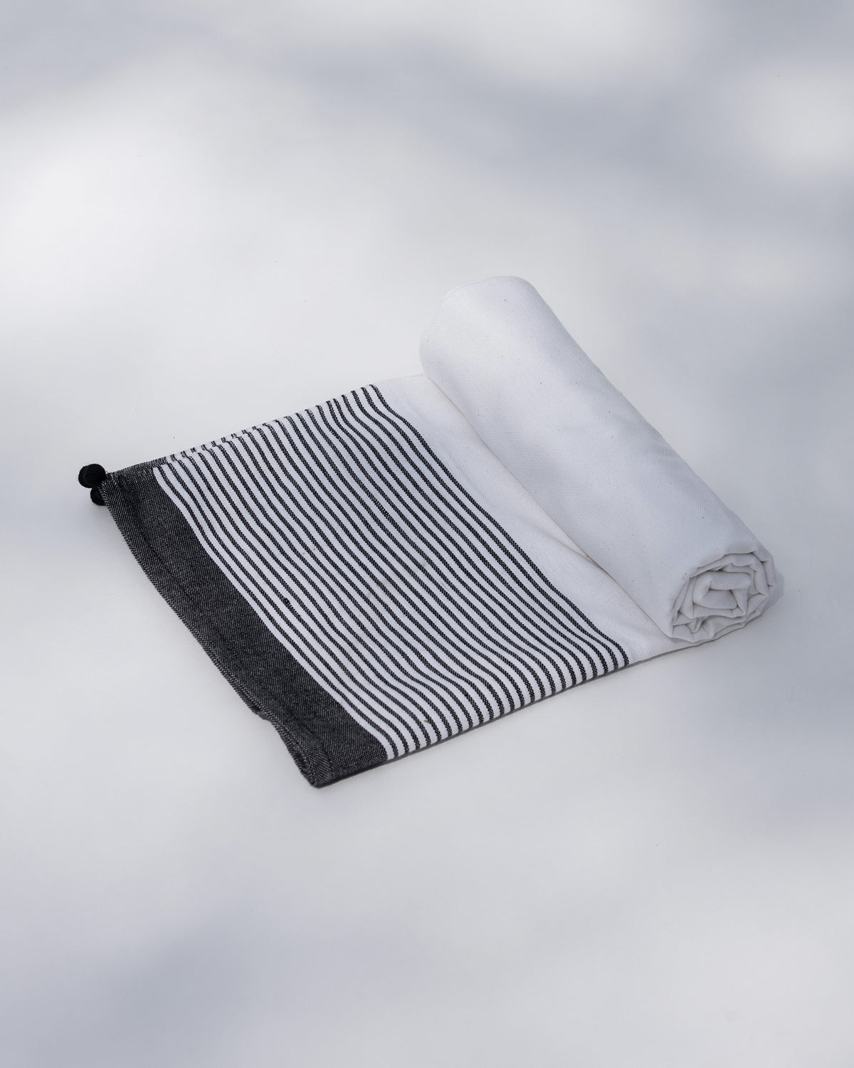 Infinity Stripe Towel - White & Black