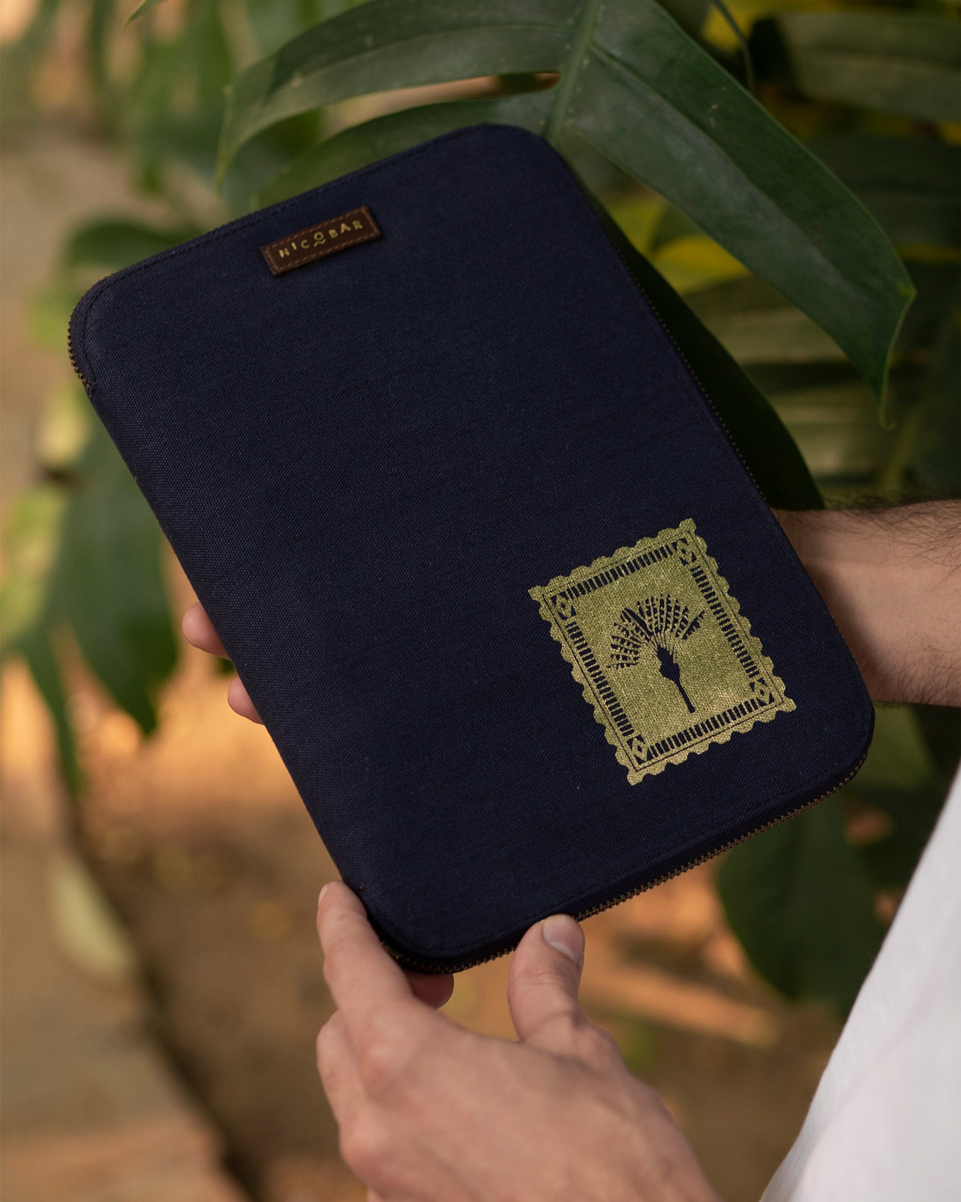 Tora tech organiser - Navy with Gold Foil