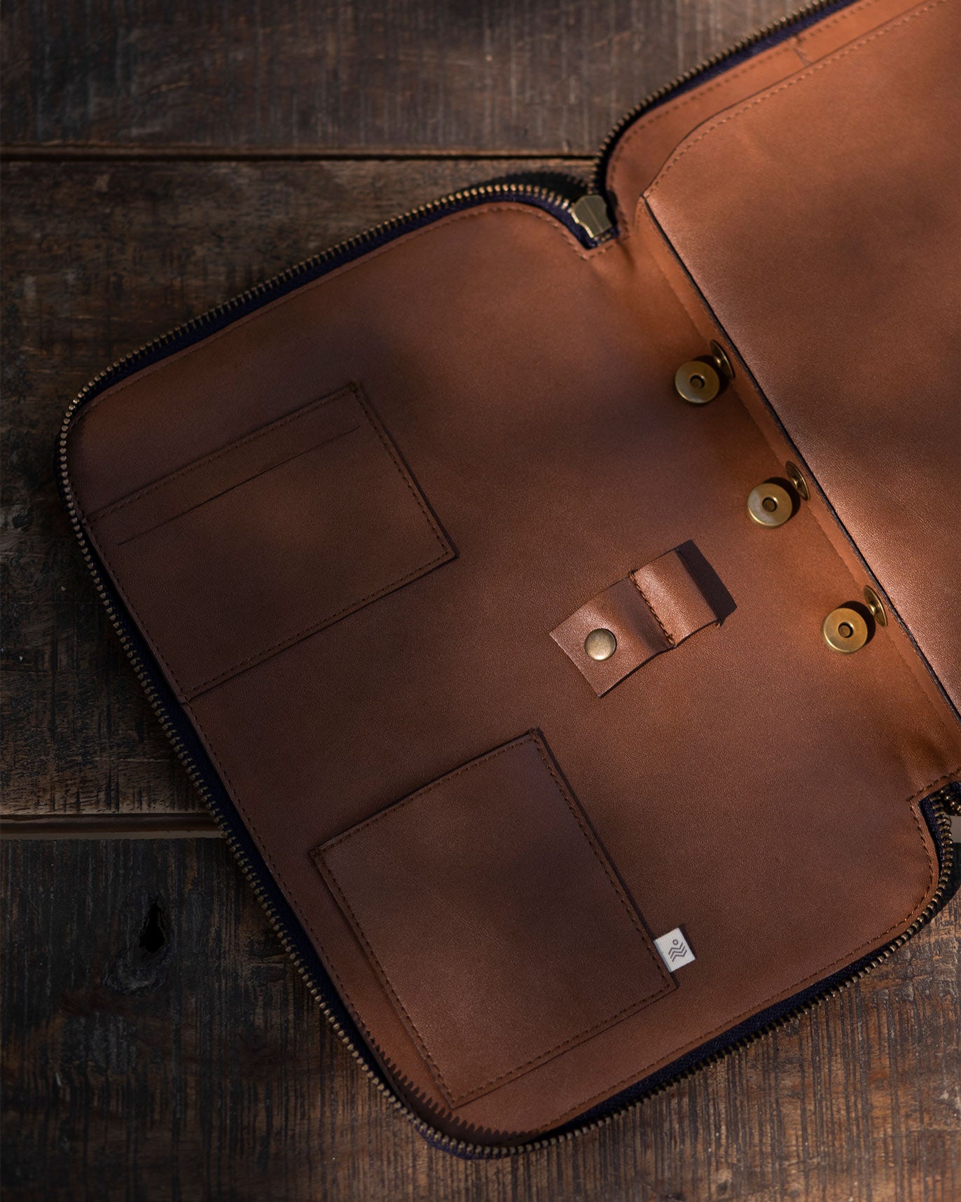 Tora tech organiser - Navy with Gold Foil