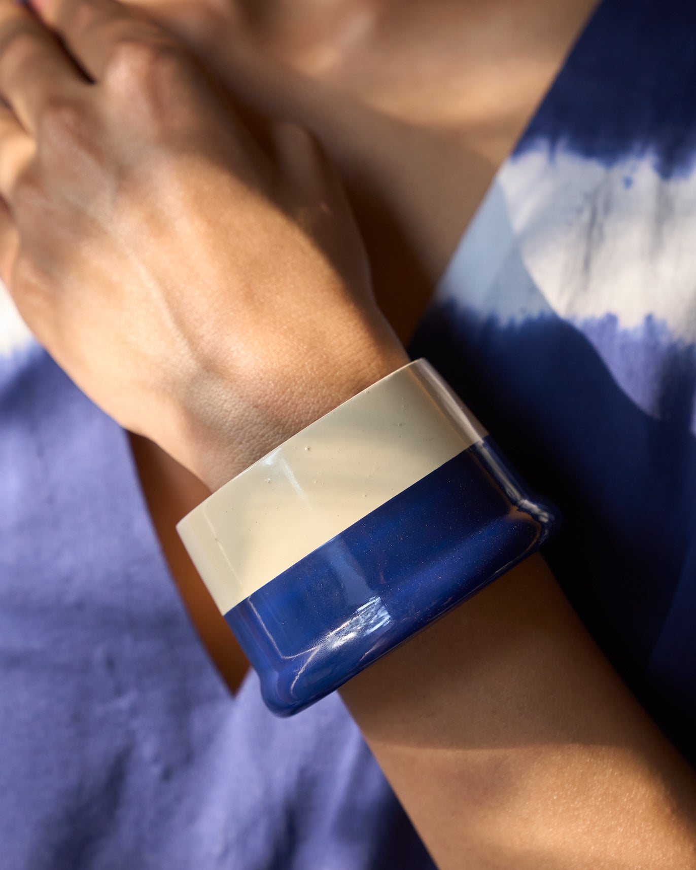 Bodhi Bangle - White & Blue