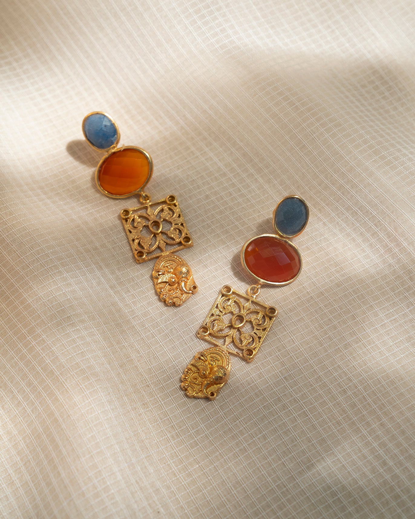 Sitara Jali Earrings - Gold
