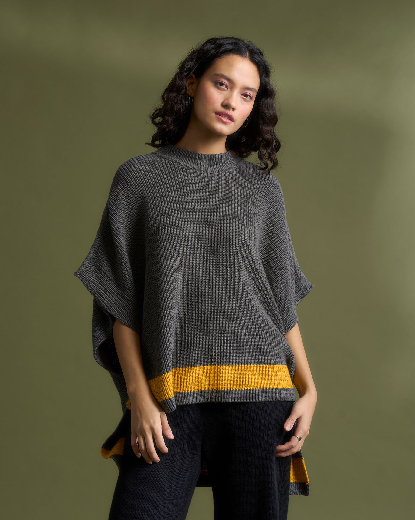 Dream High Low Hem Sweater - Grey