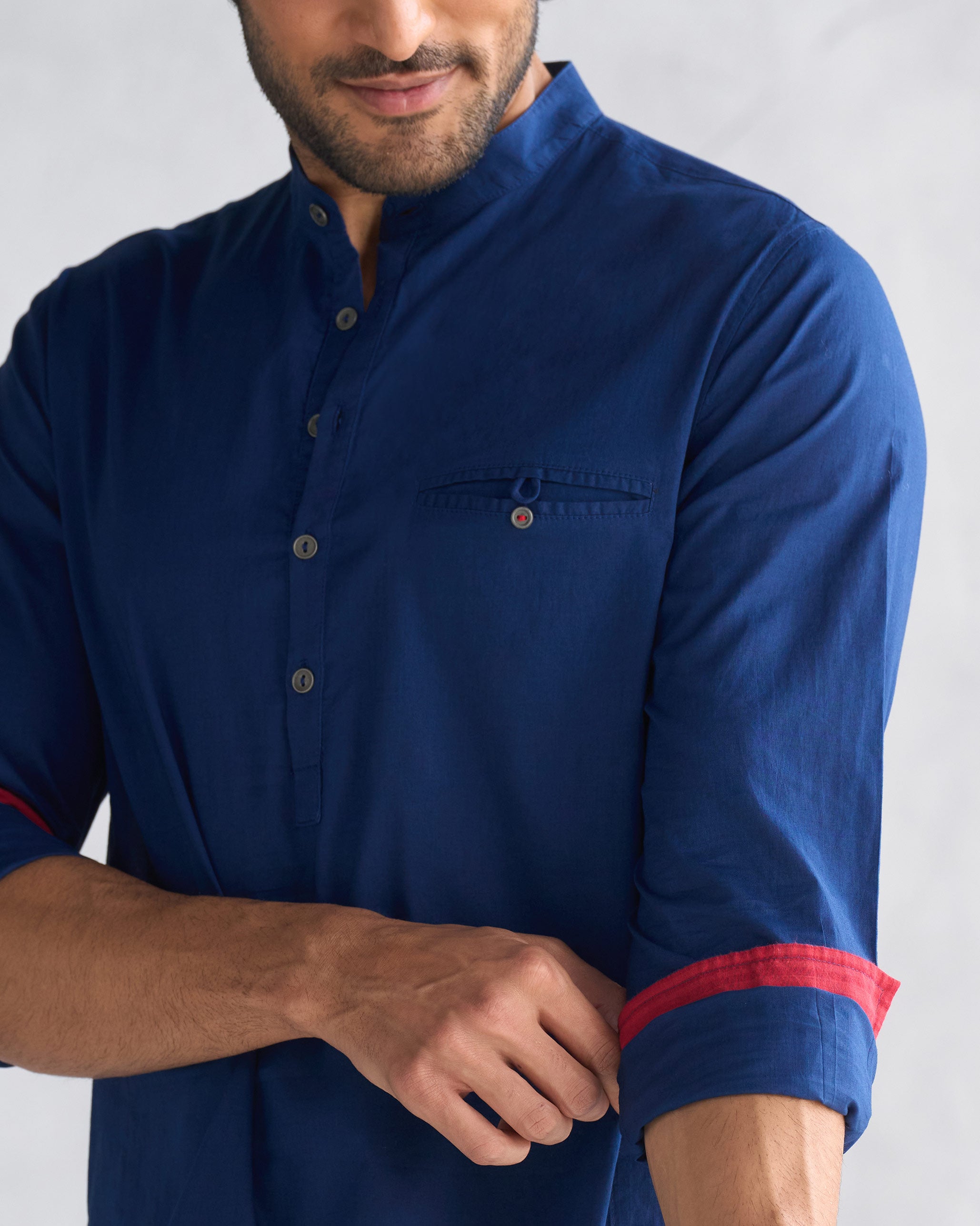 Pondicherry Kurta - Navy