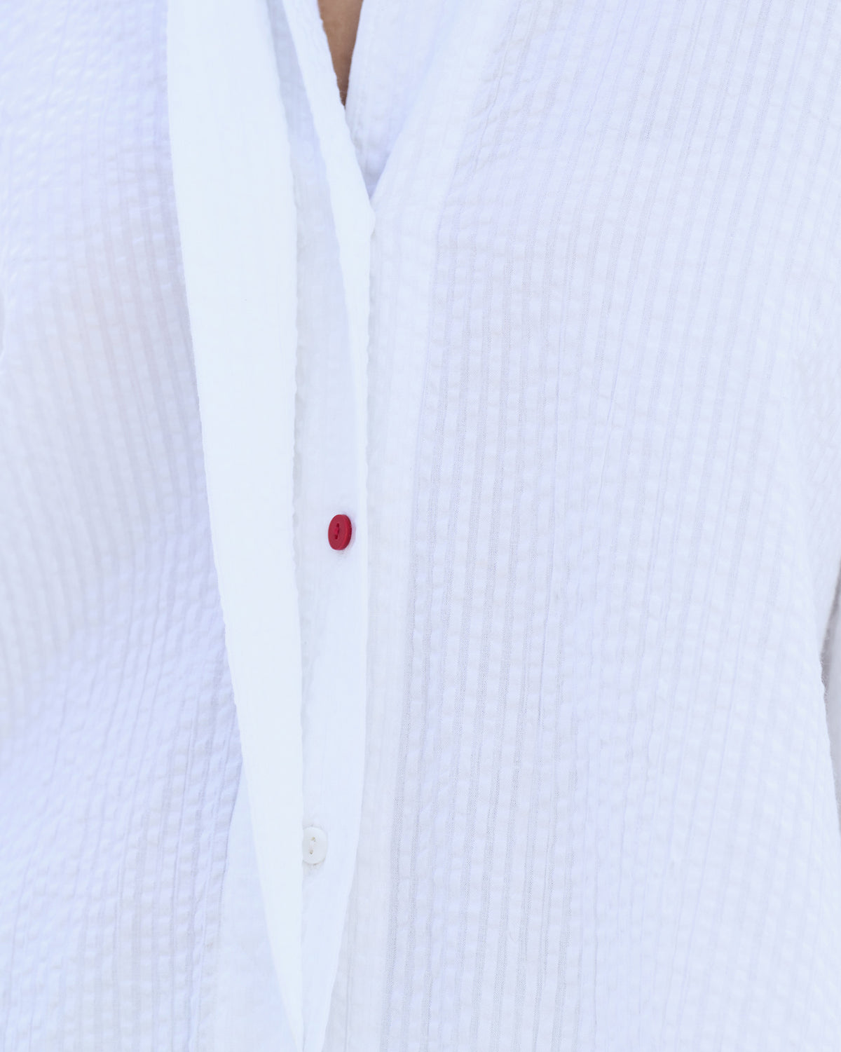 Cirrus Shirt - White Seersucker