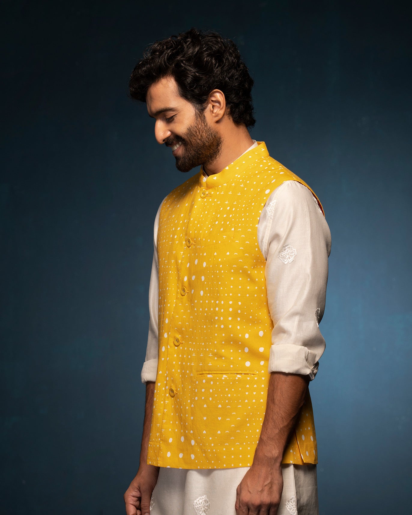 Nehru Jacket - Mustard