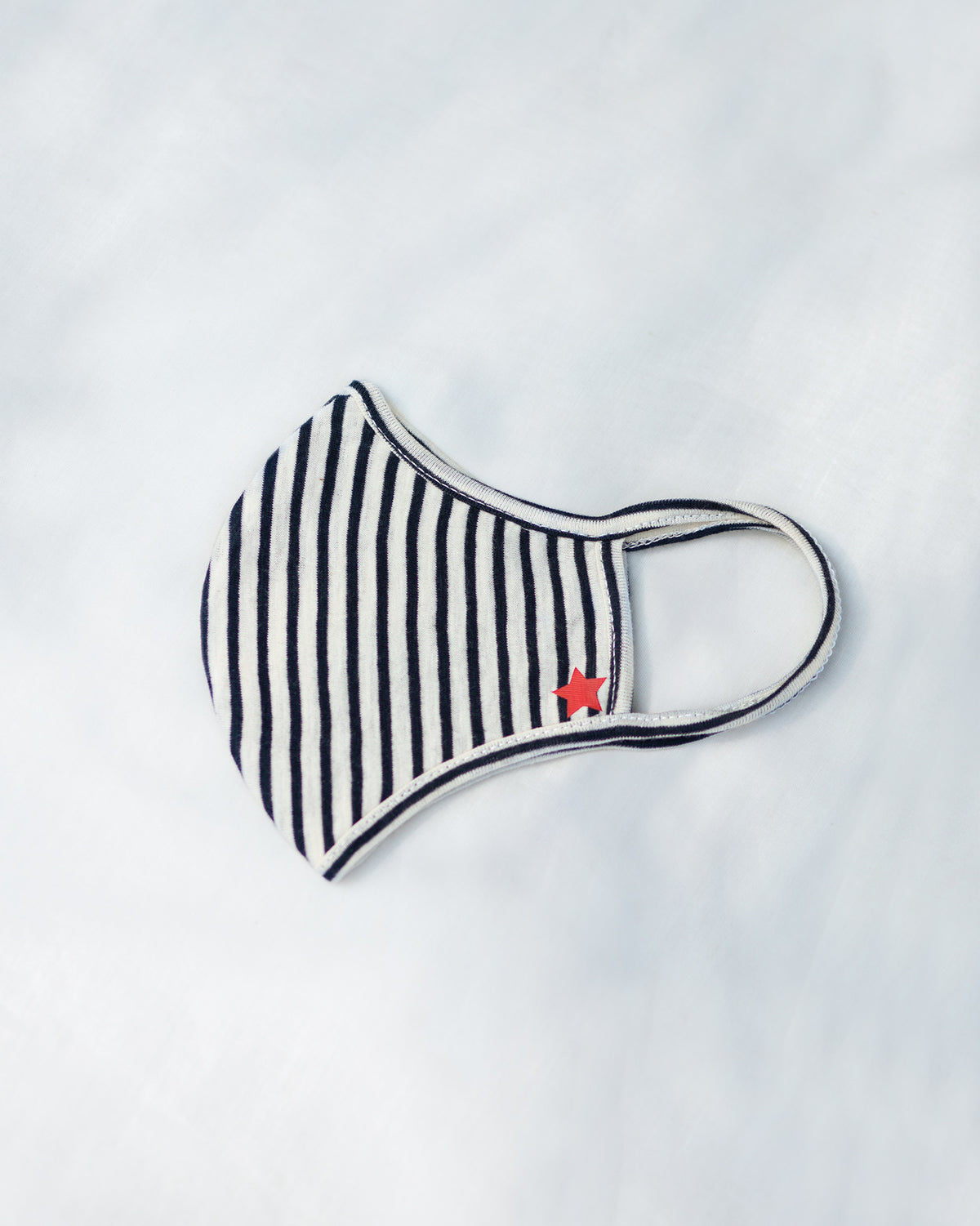Stripey Knit Mask - Black & White