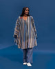 Woolen Cape - Grey and Blue