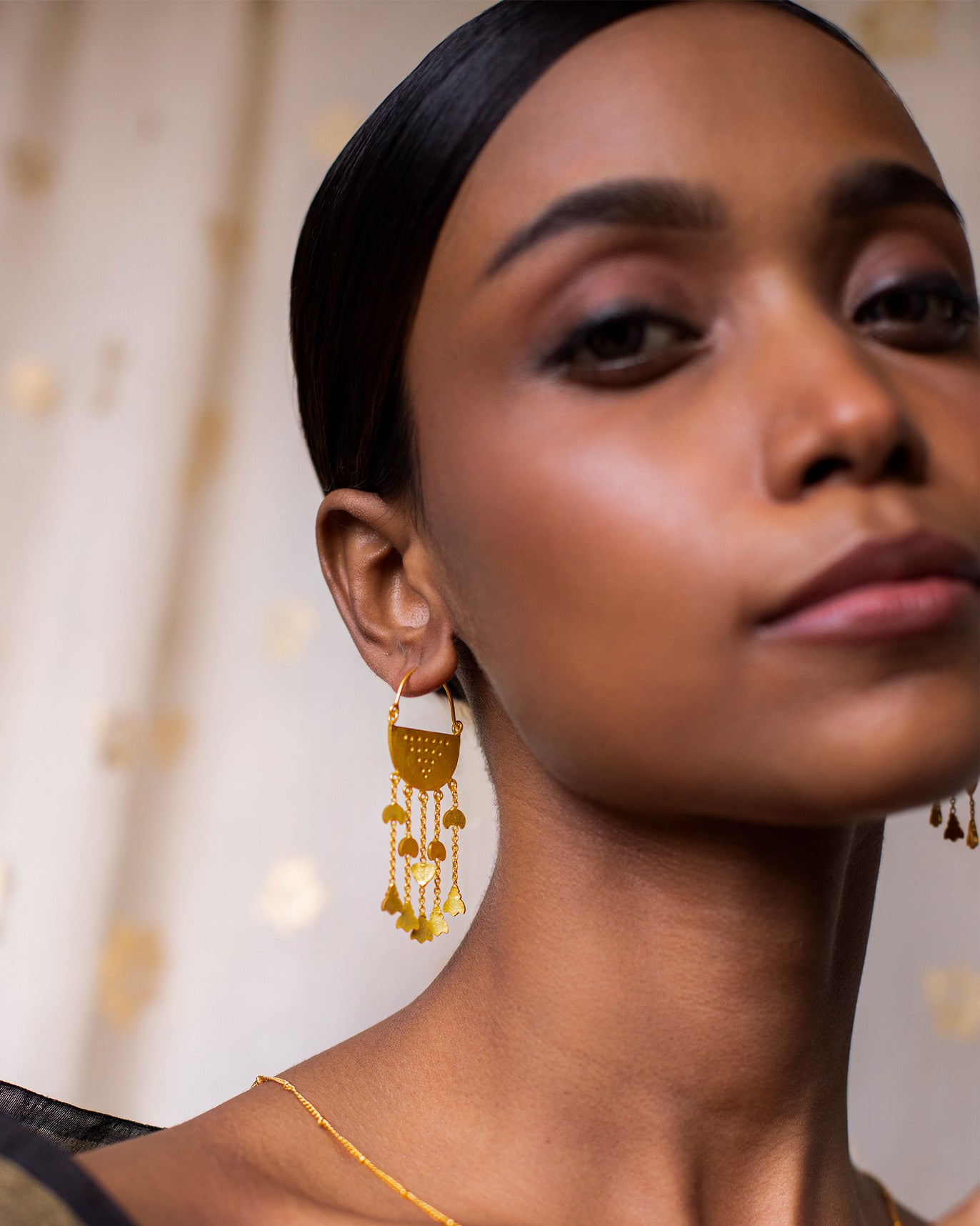 Jhil Mil Earrings - Gold