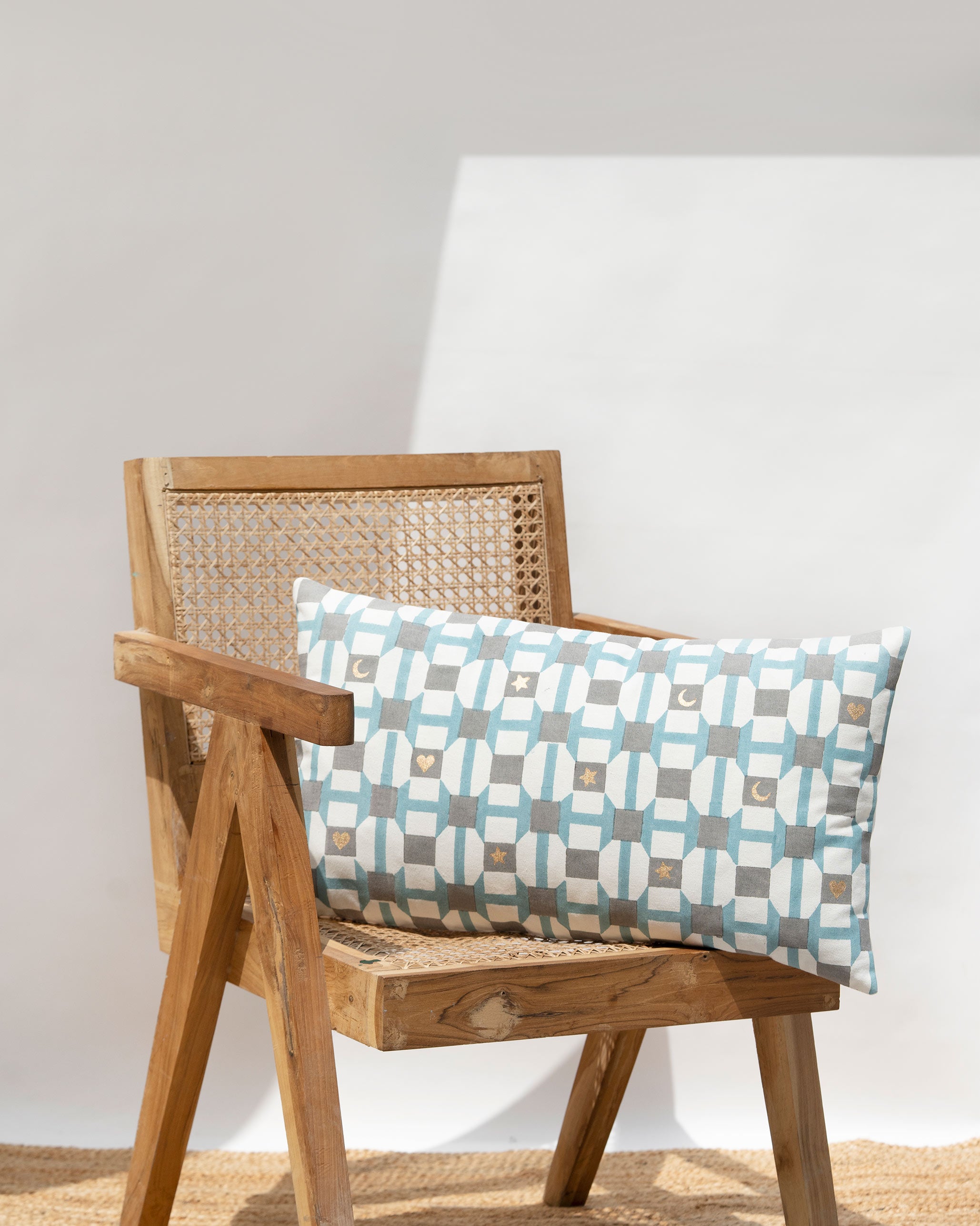 Reo Cushion Cover - Blue