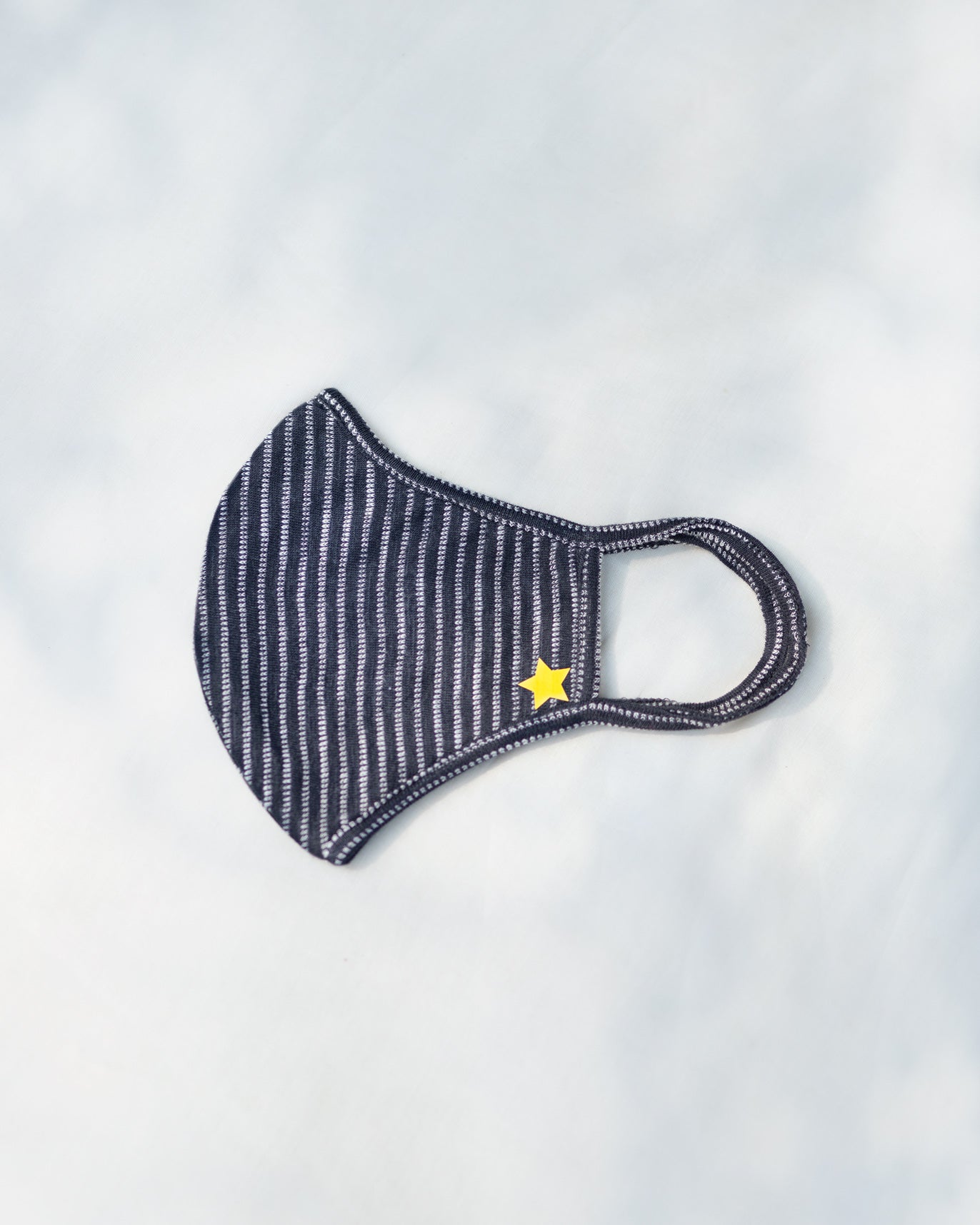 Stripey Knit Mask - Navy & White