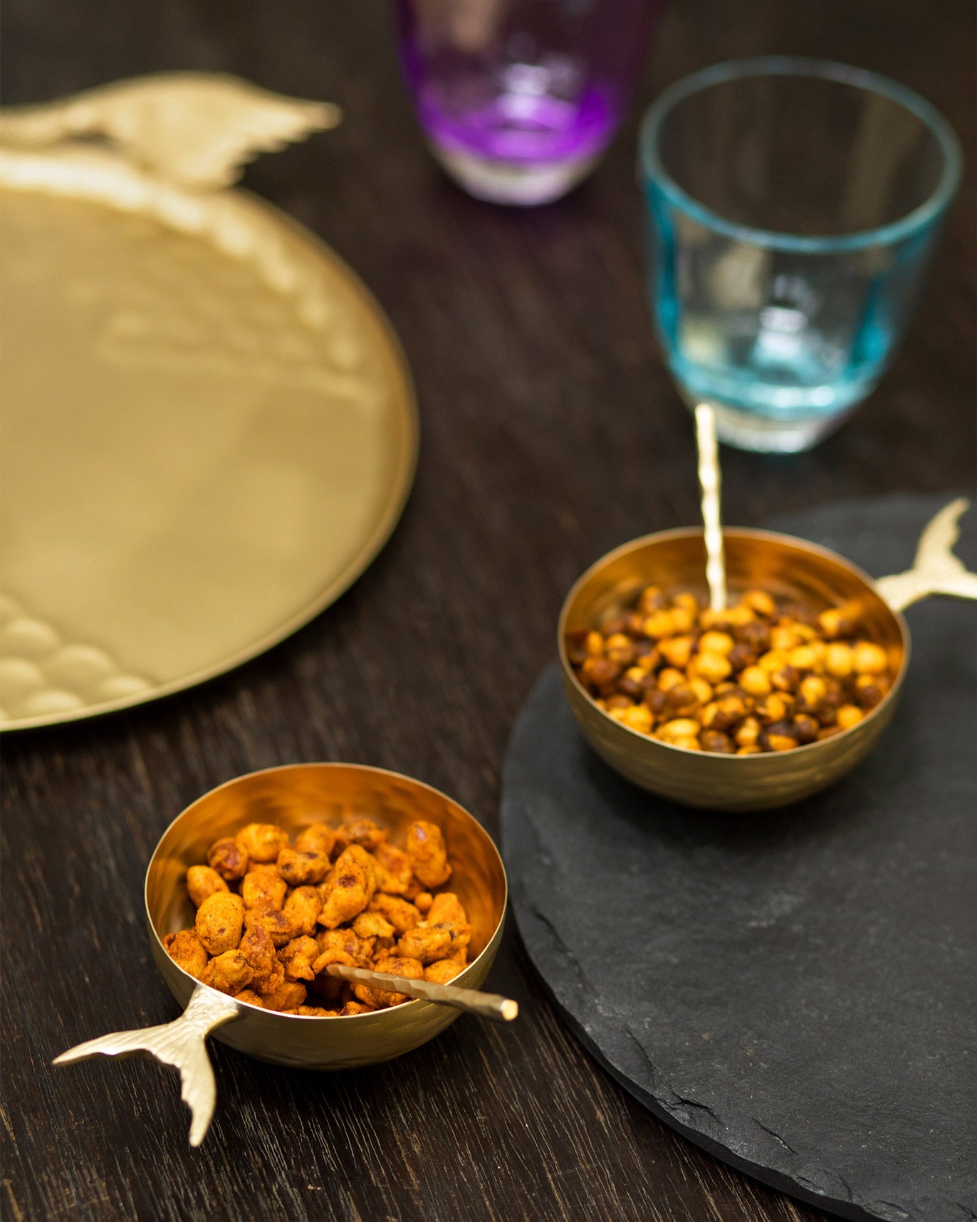 Marina Nut Bowls with spoons