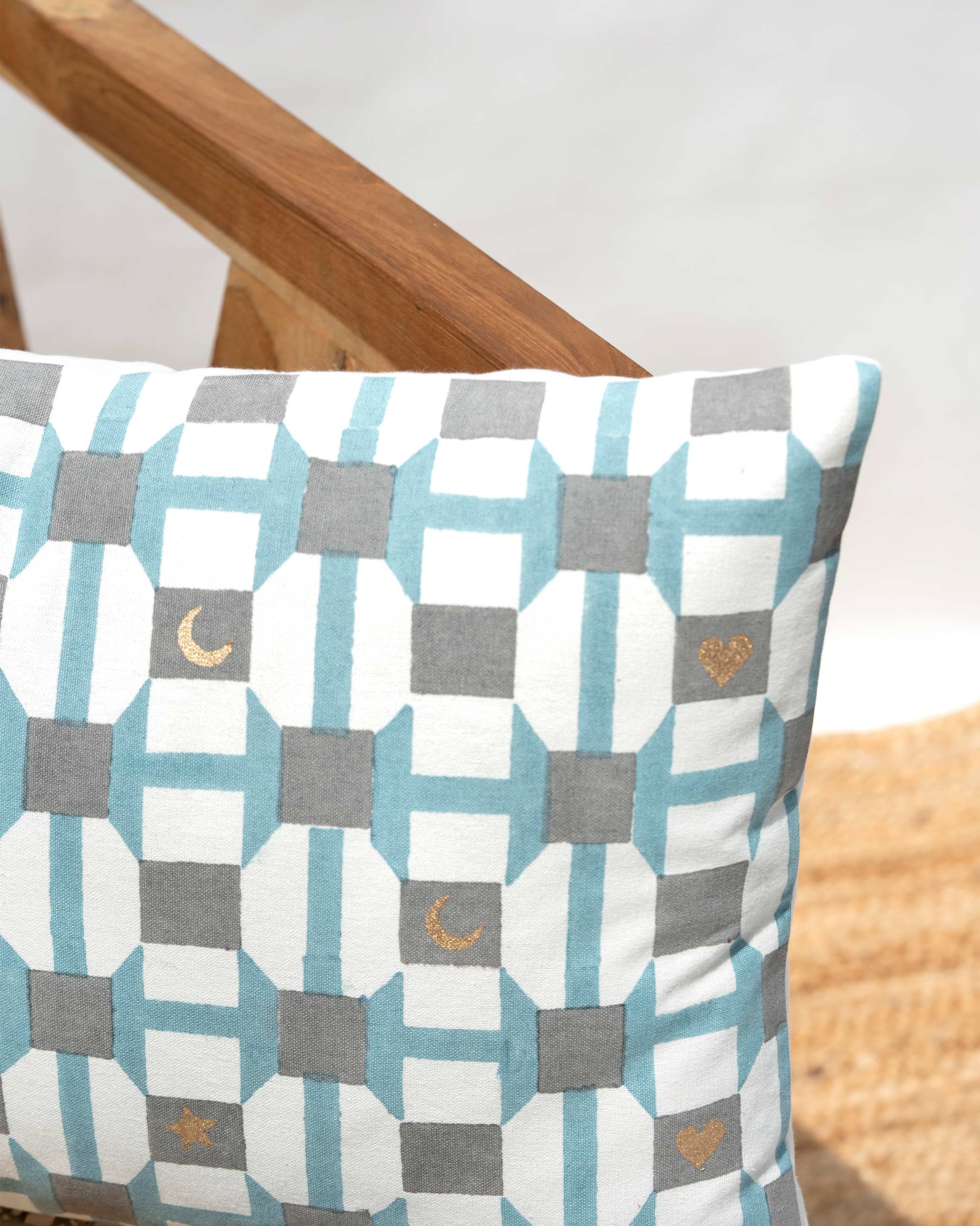 Reo Cushion Cover - Blue
