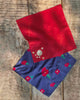 Holly Pocket Square (Set of 2) - Red and Blue