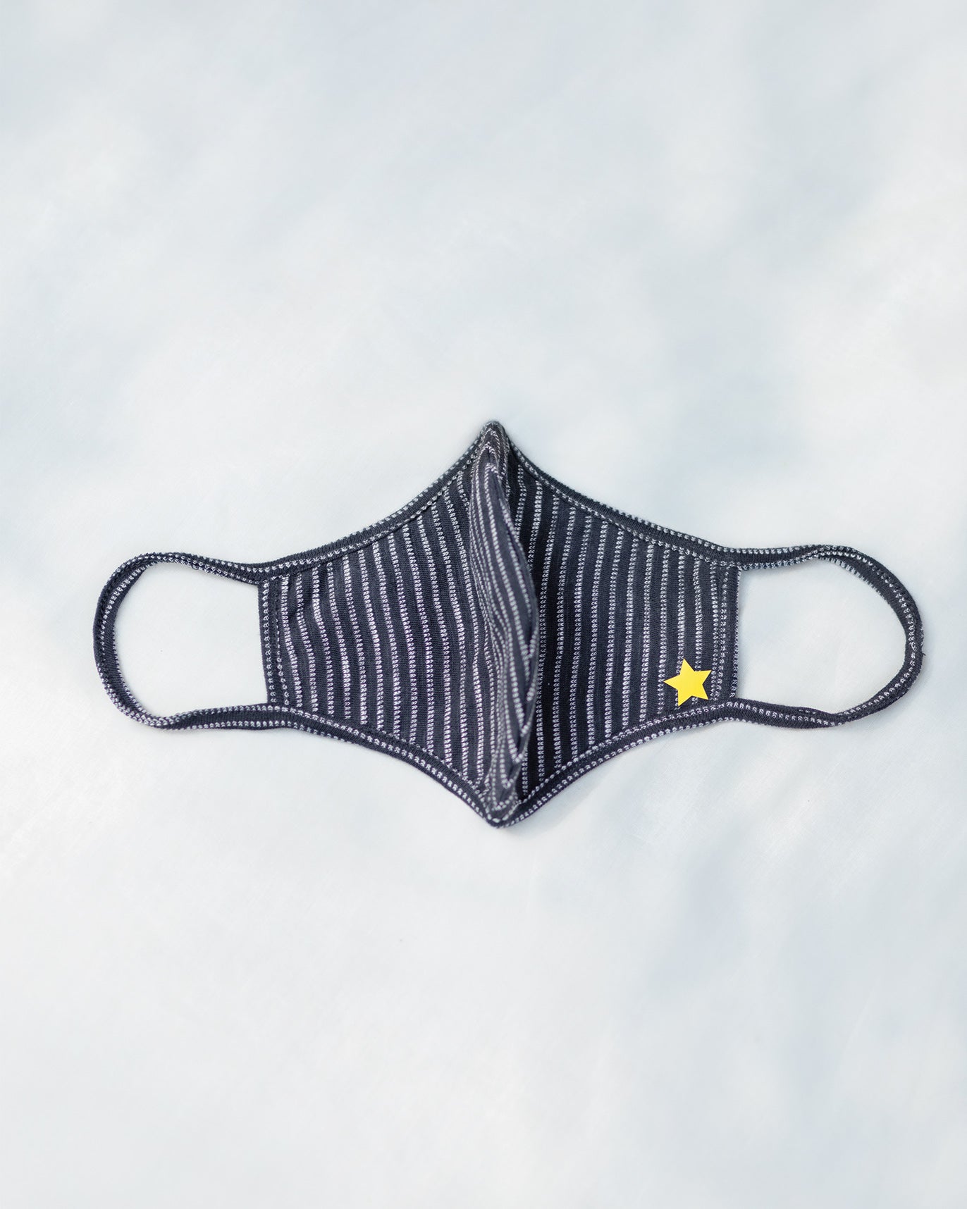 Stripey Knit Mask - Navy & White