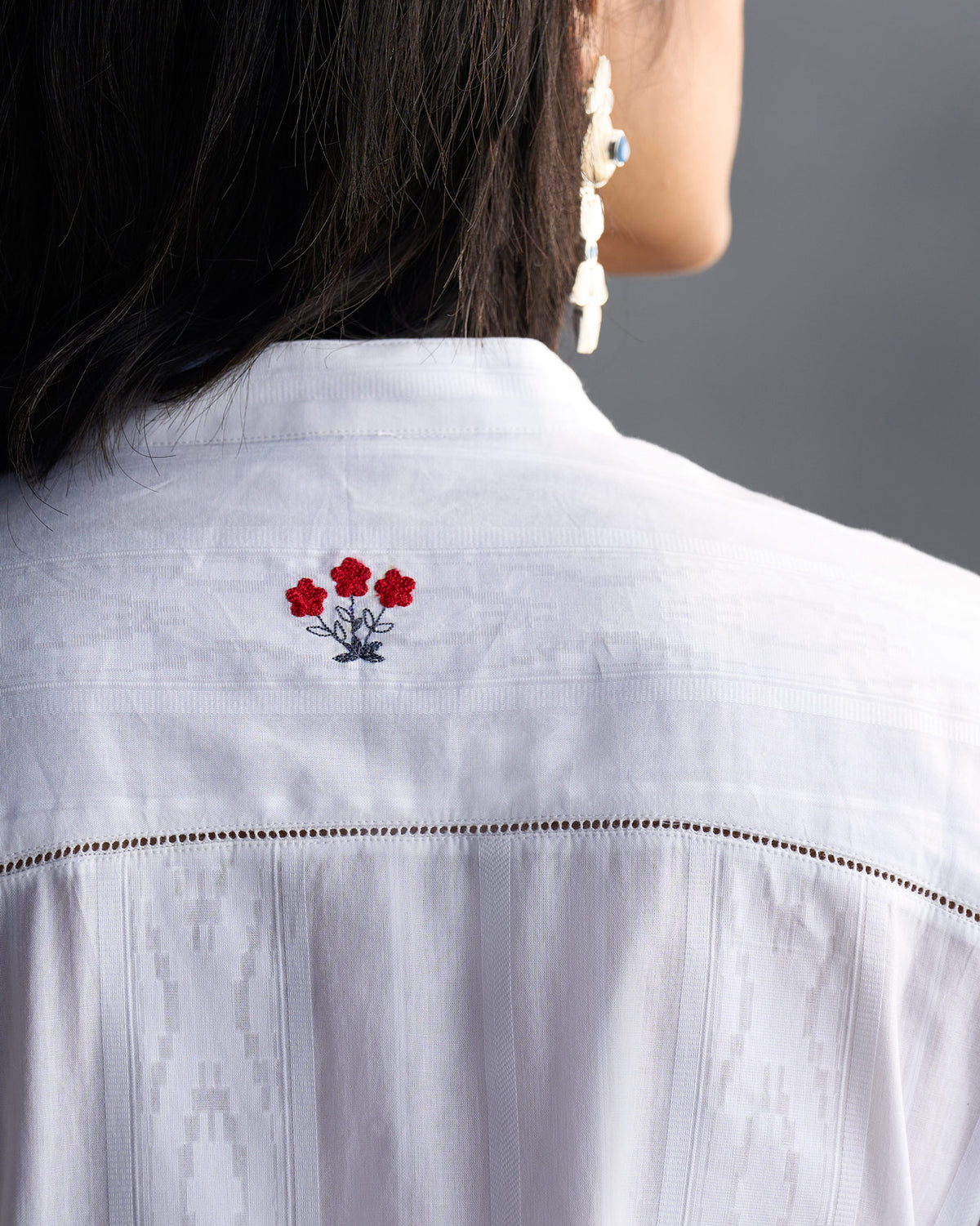 Mandarin Collar Kurta - White