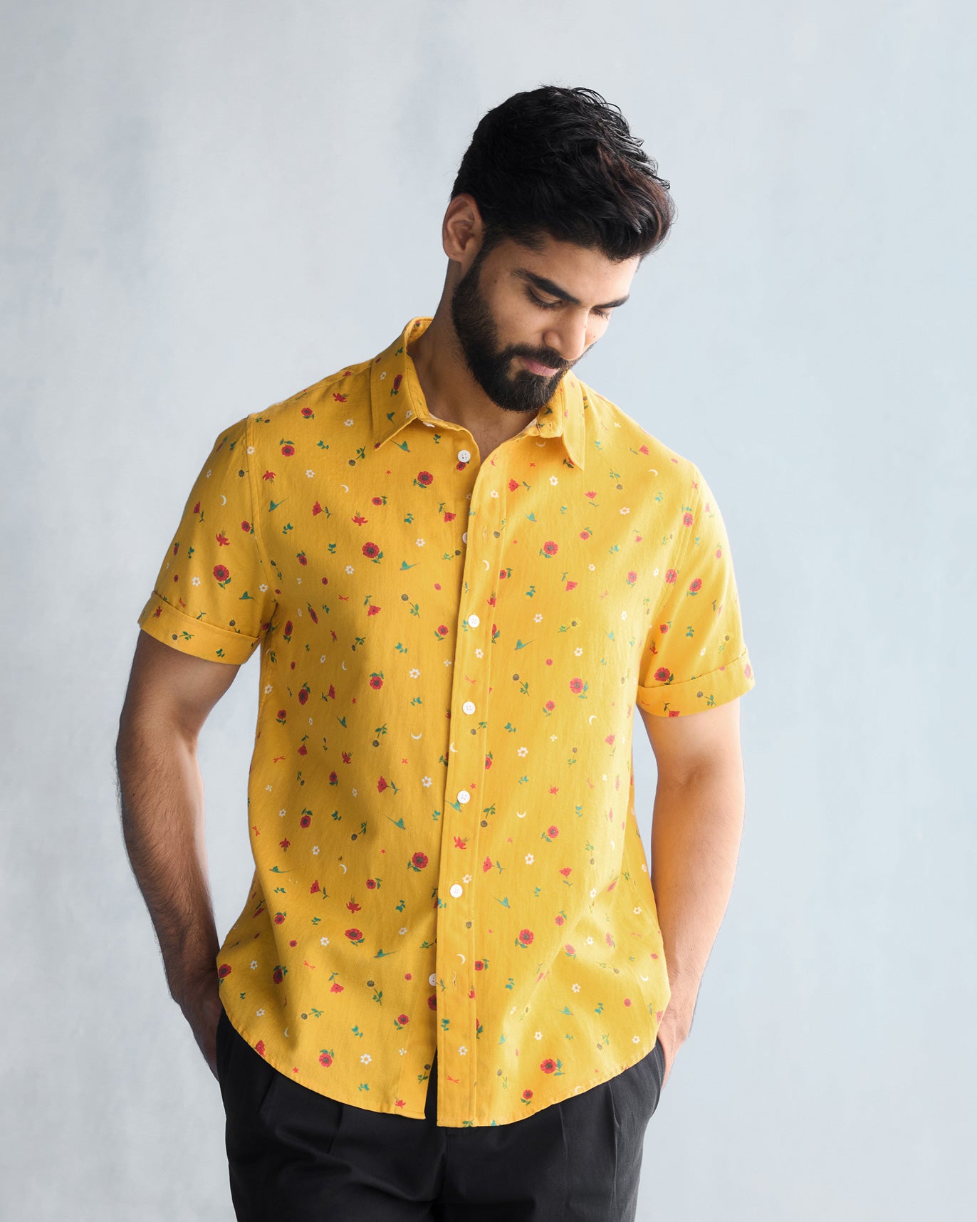 Half Sleeve Shirt - Ochre