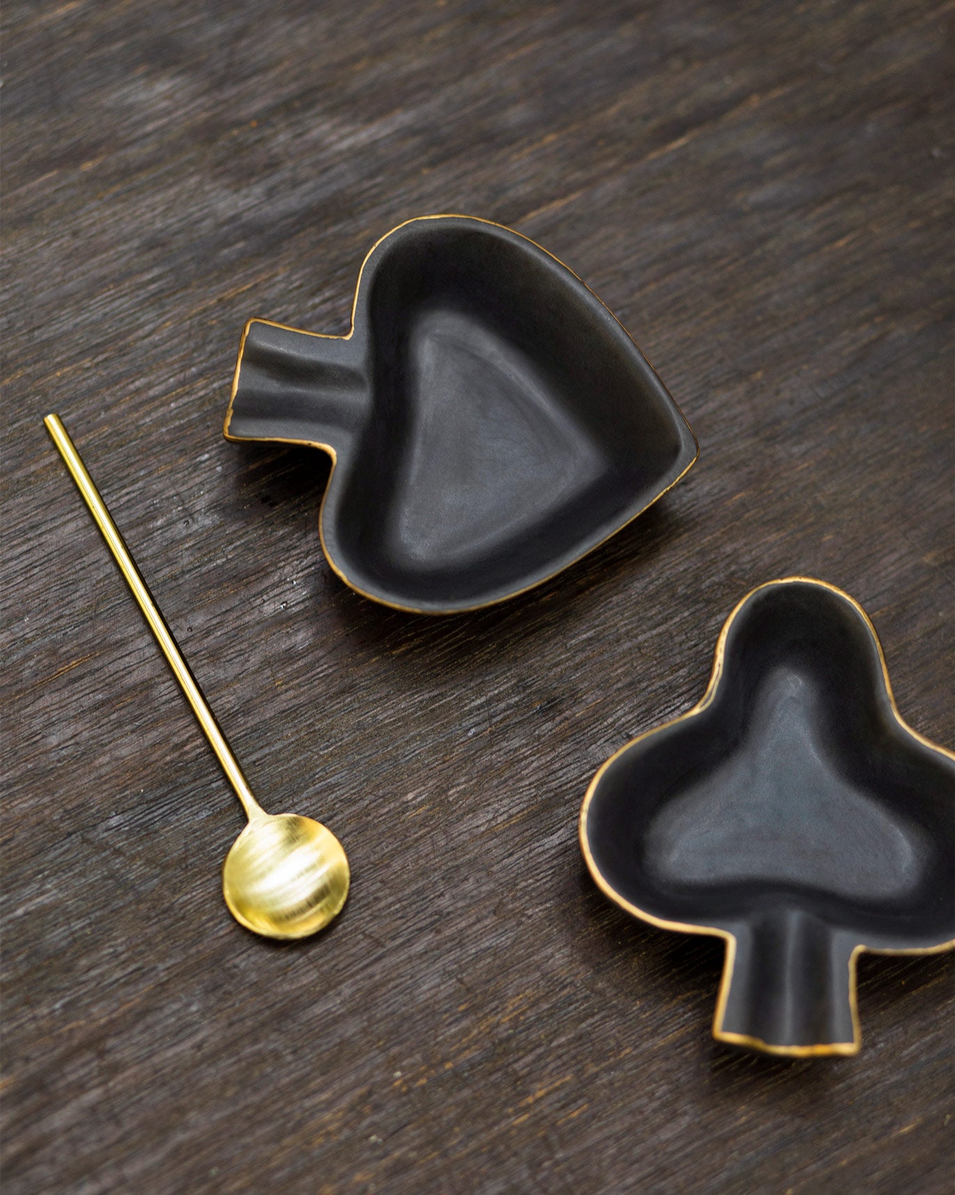 Club & Spade Trinket Dish with Spoon