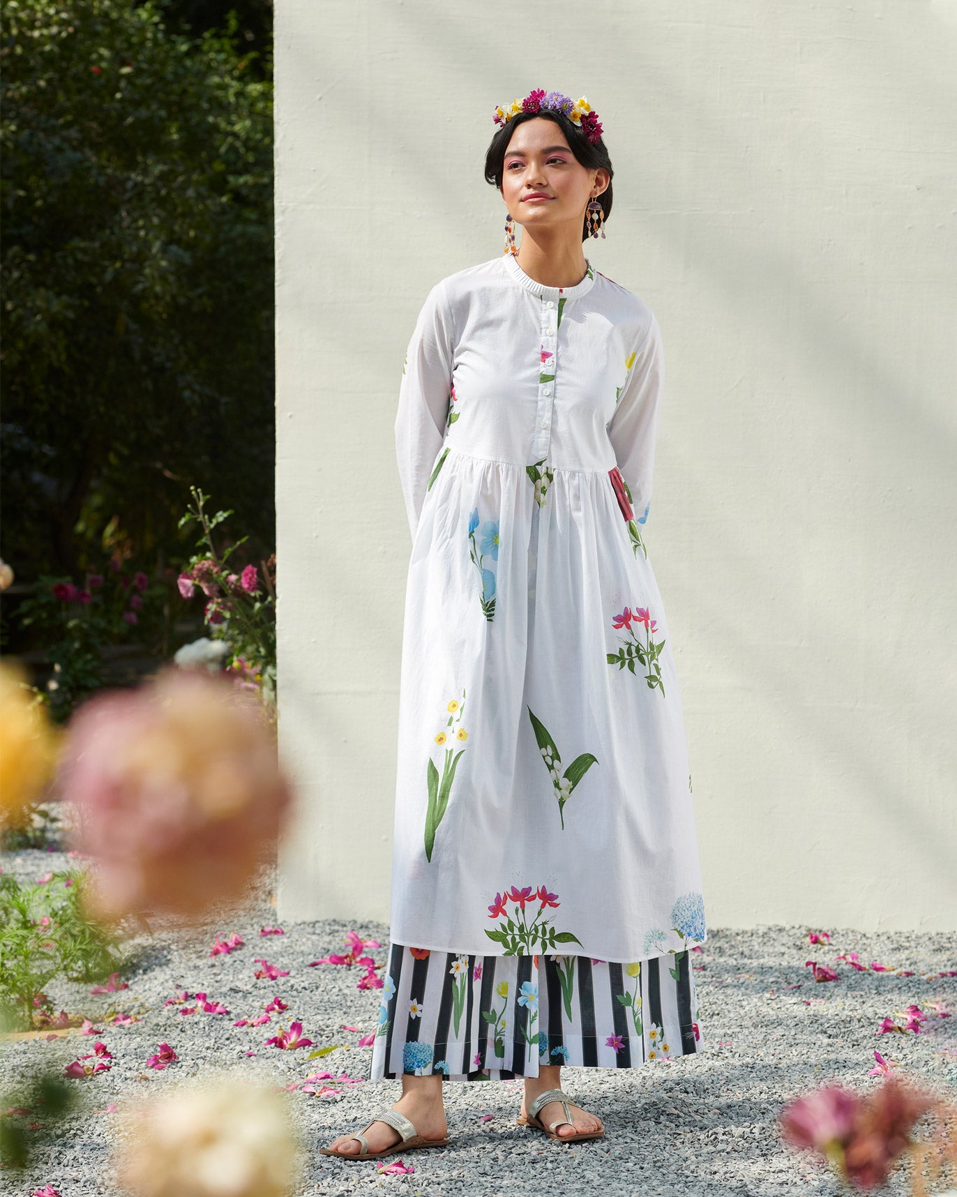 Pleat-Front Kurta - Multi