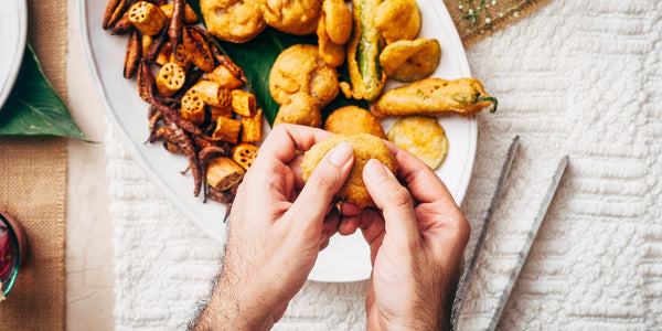 Lotus root gulabi tikki