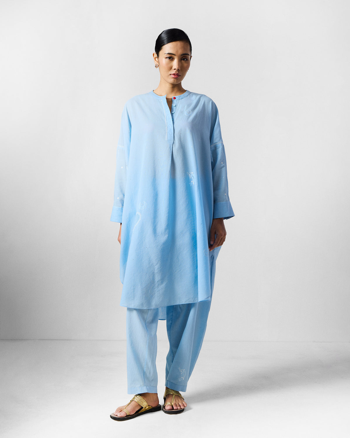 The Lazy Sunday Tunic Set - Ice Blue thumbnail 3