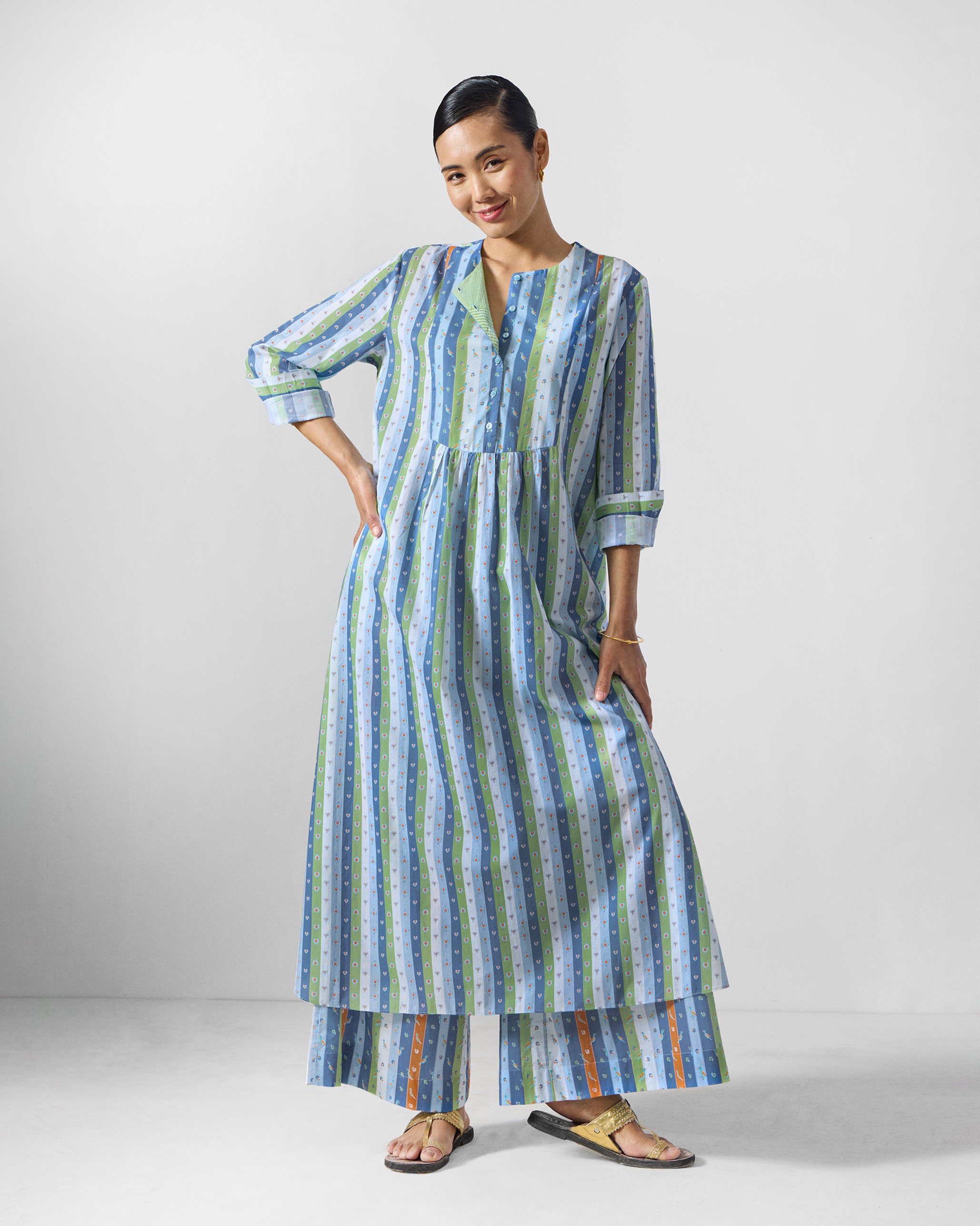 The Imke Kurta Set - Multicolour